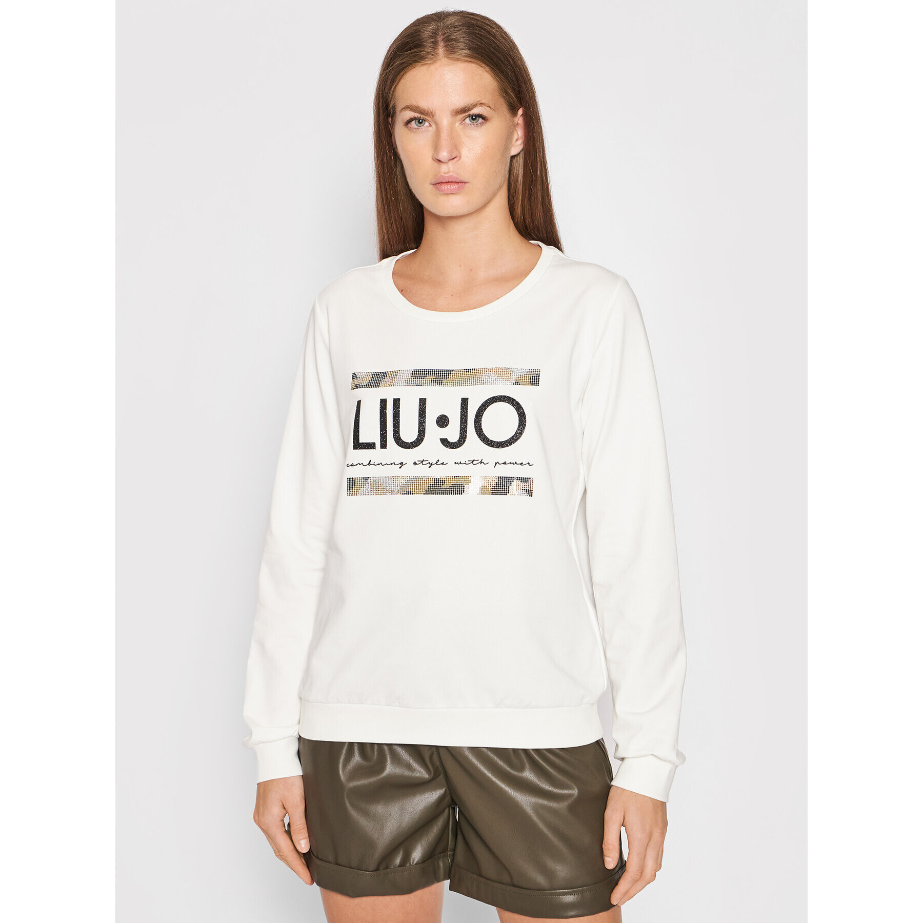 Liu Jo Sport Pulóver TF1224 F0833 Fehér Regular Fit - Pepit.hu