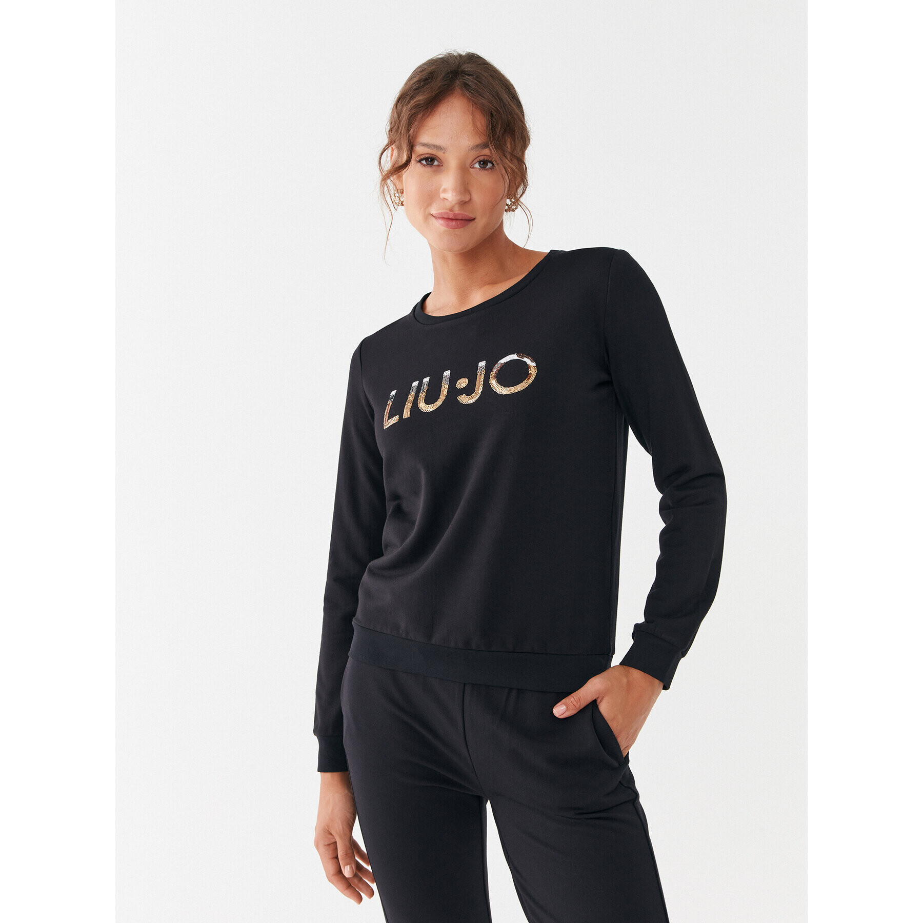 Liu Jo Sport Pulóver TF3288 FS576 Fekete Regular Fit - Pepit.hu