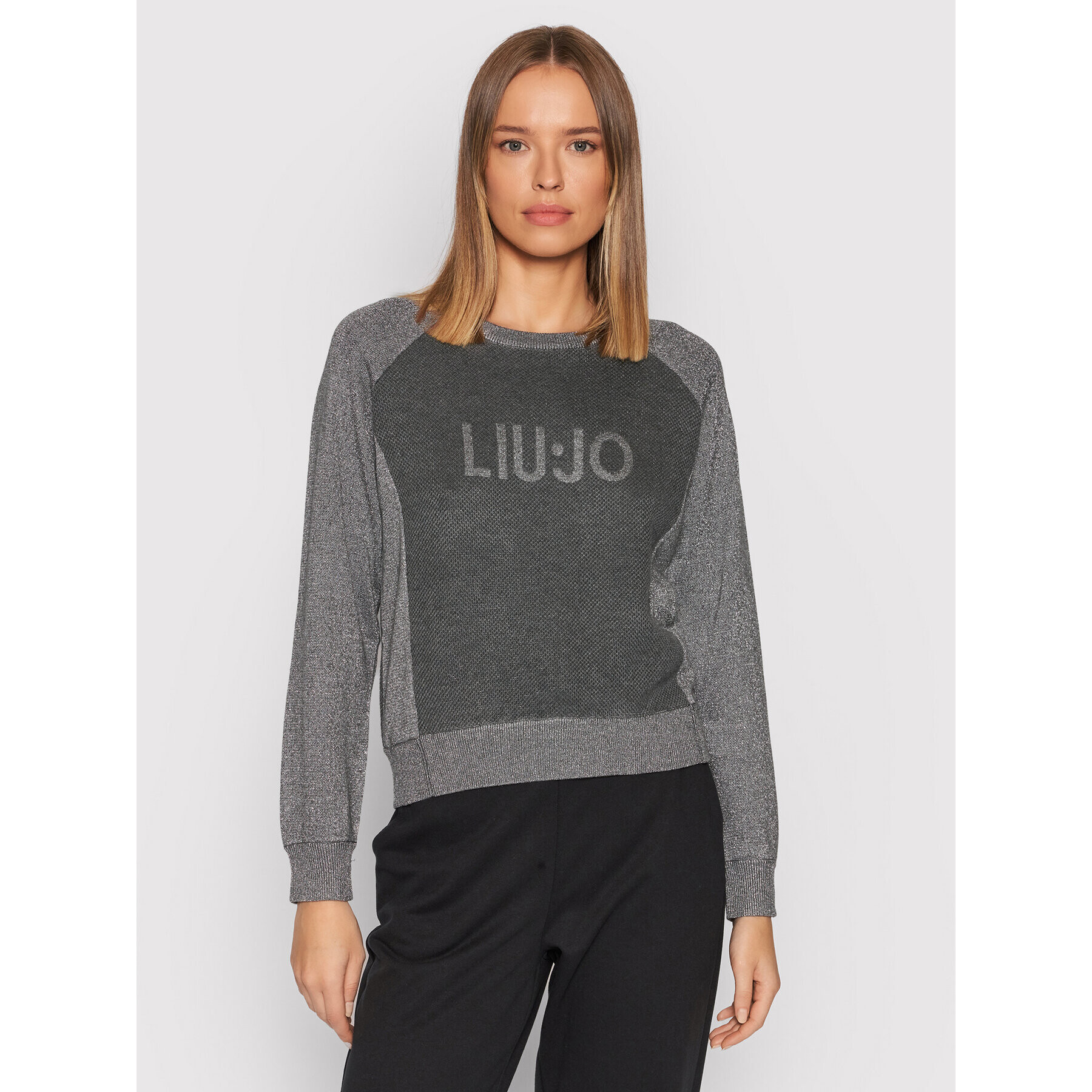 Liu Jo Sport Sweater TF1189 MA831 Szürke Regular Fit - Pepit.hu