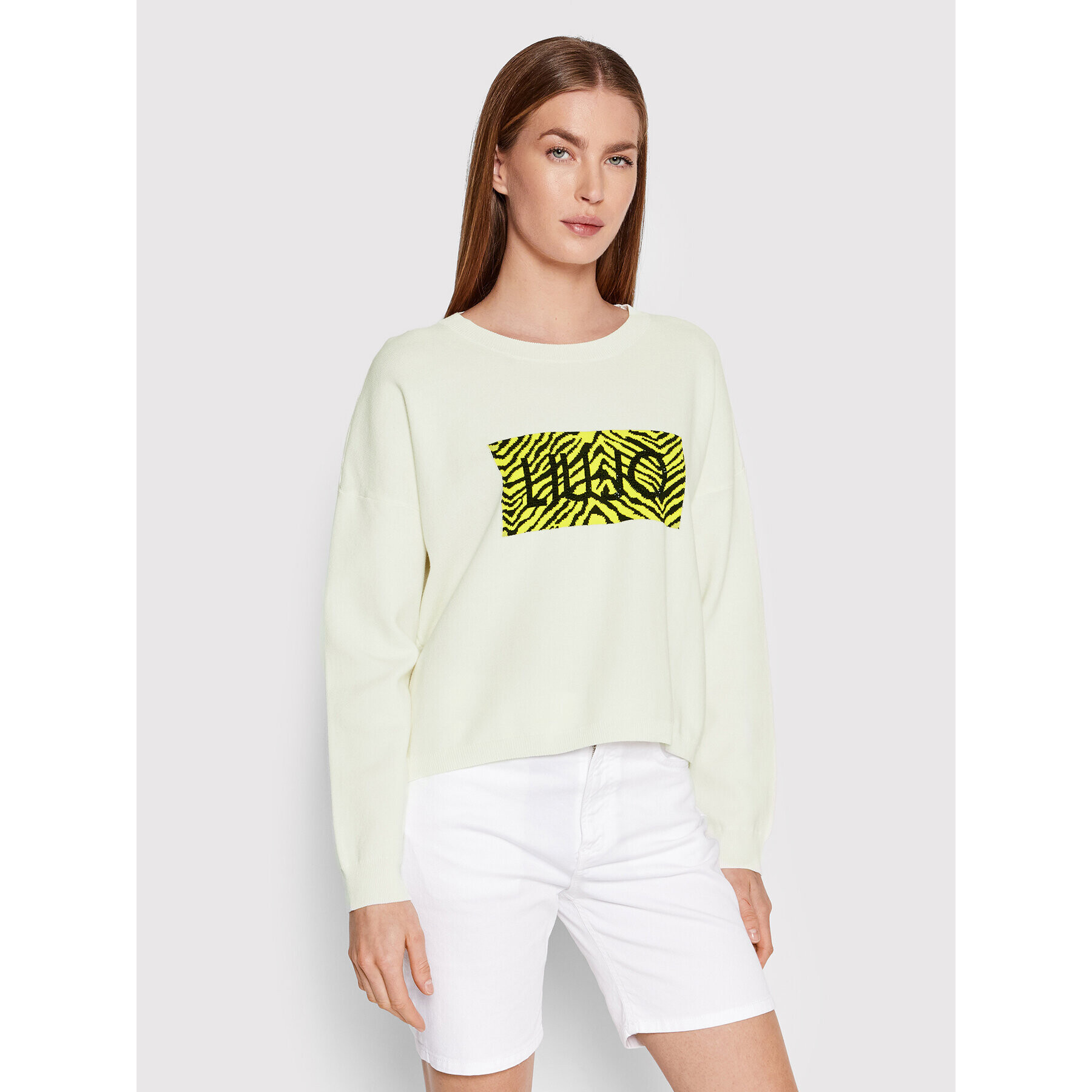 Liu Jo Sweater WA2524 MA54M Fehér Regular Fit - Pepit.hu