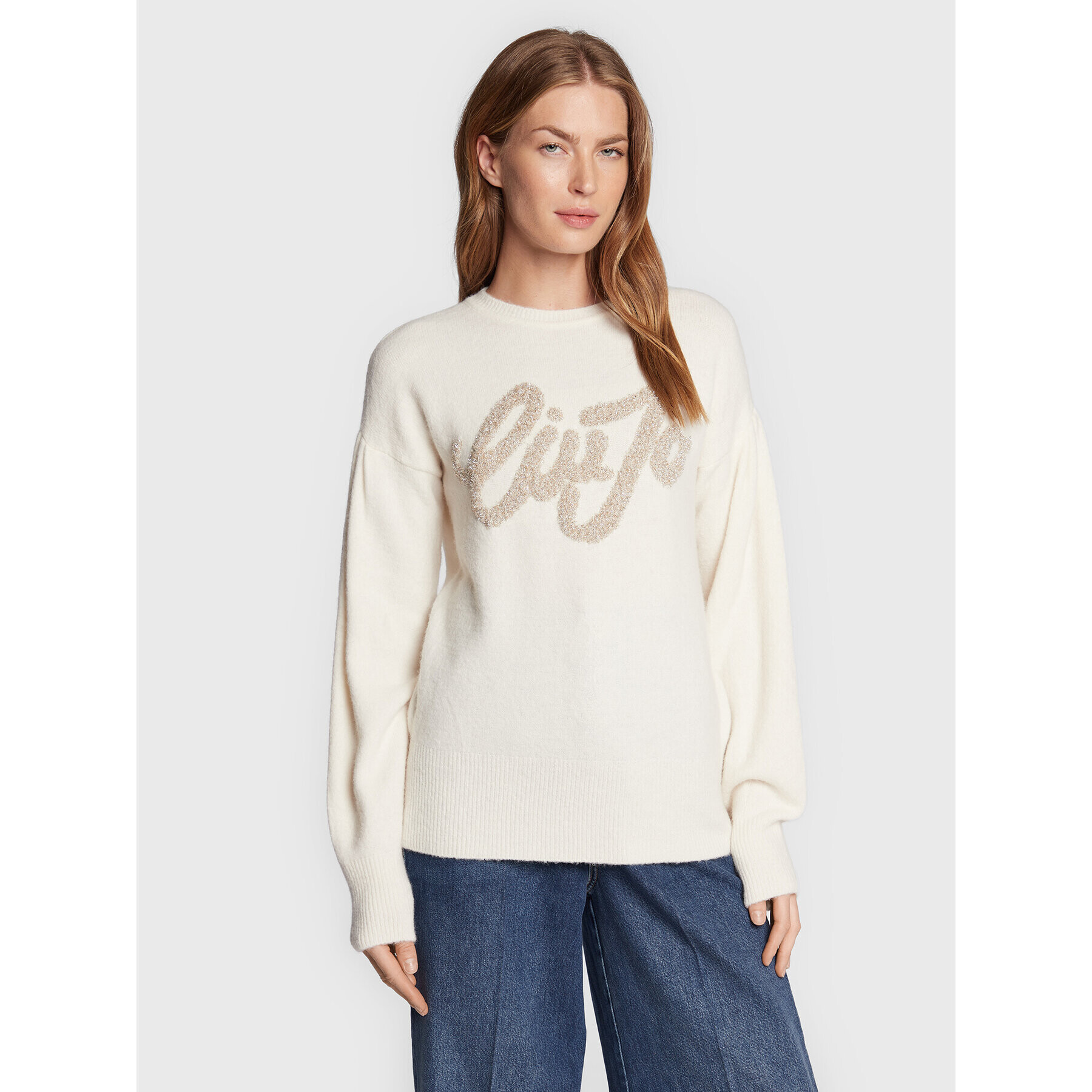 Liu Jo Sweater WF2470 MA72M Bézs Regular Fit - Pepit.hu