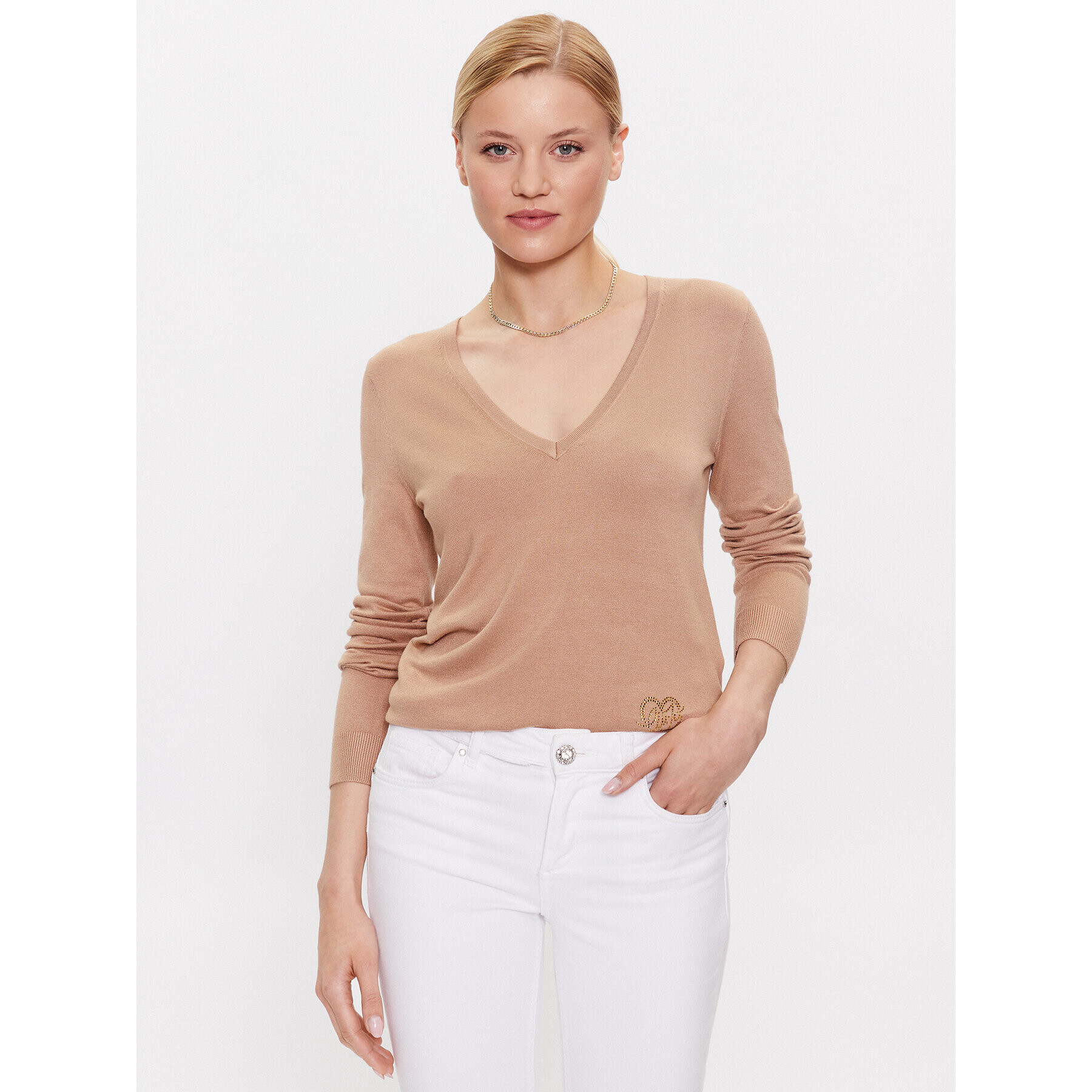 Liu Jo Sweater WF3127 MA18F Bézs Regular Fit - Pepit.hu