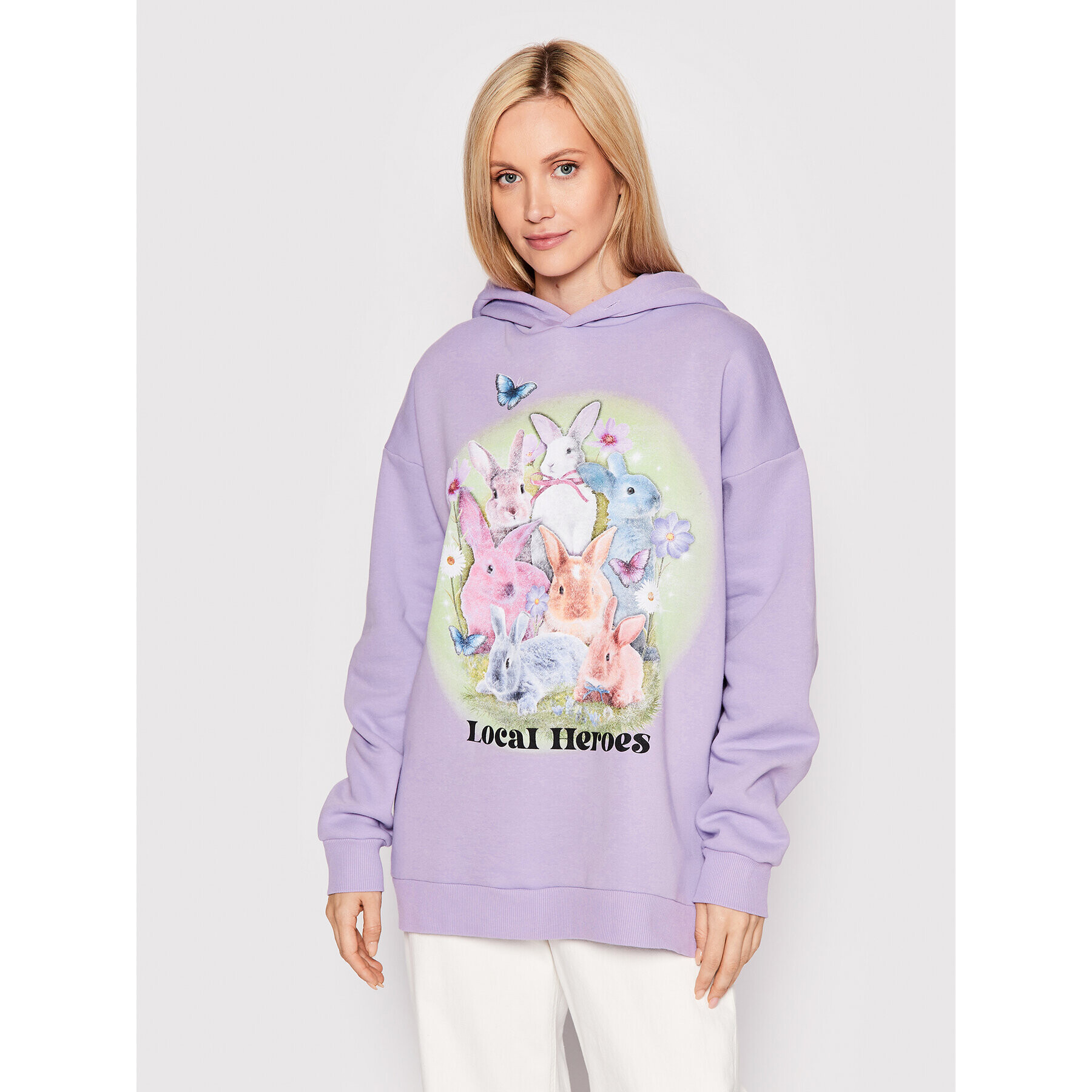 Local Heroes Pulóver Bunnies Fantasy AW22S0001 Lila Oversize - Pepit.hu