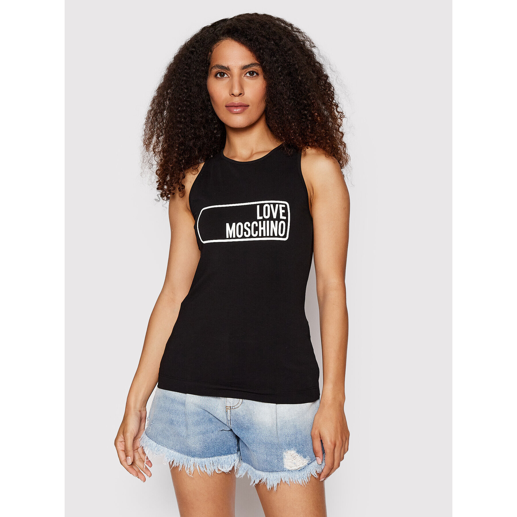 LOVE MOSCHINO Felső W4H2603E 1951 Fekete Regular Fit - Pepit.hu