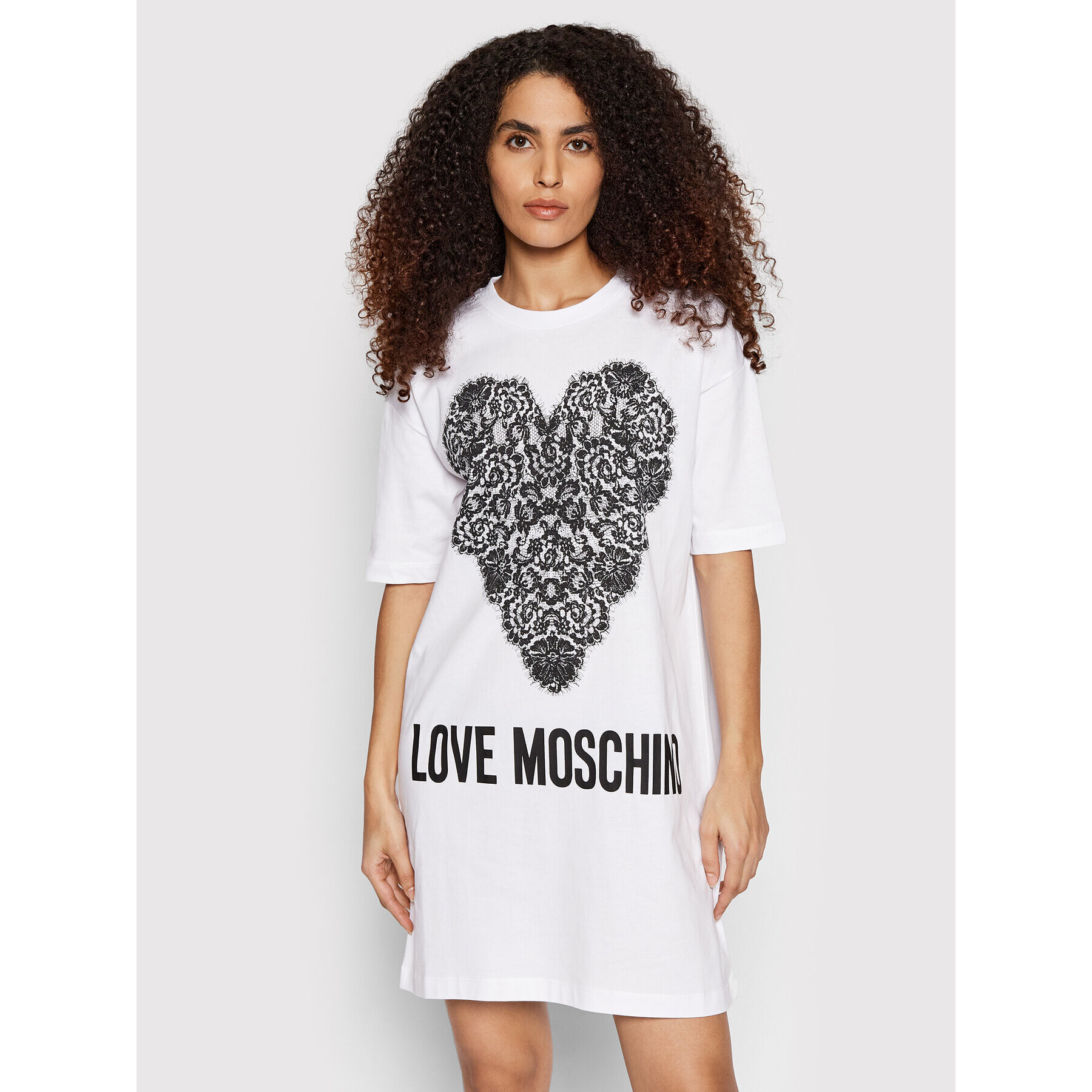 LOVE MOSCHINO Hétköznapi ruha W592335M 3876 Fehér Regular Fit - Pepit.hu