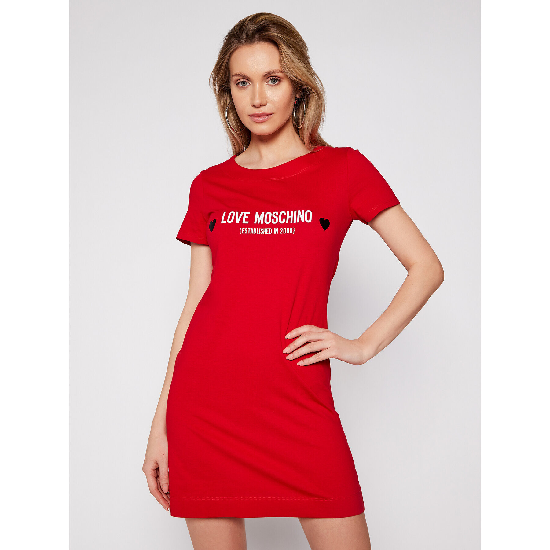 LOVE MOSCHINO Hétköznapi ruha W592913M 3876 Piros Regular Fit - Pepit.hu