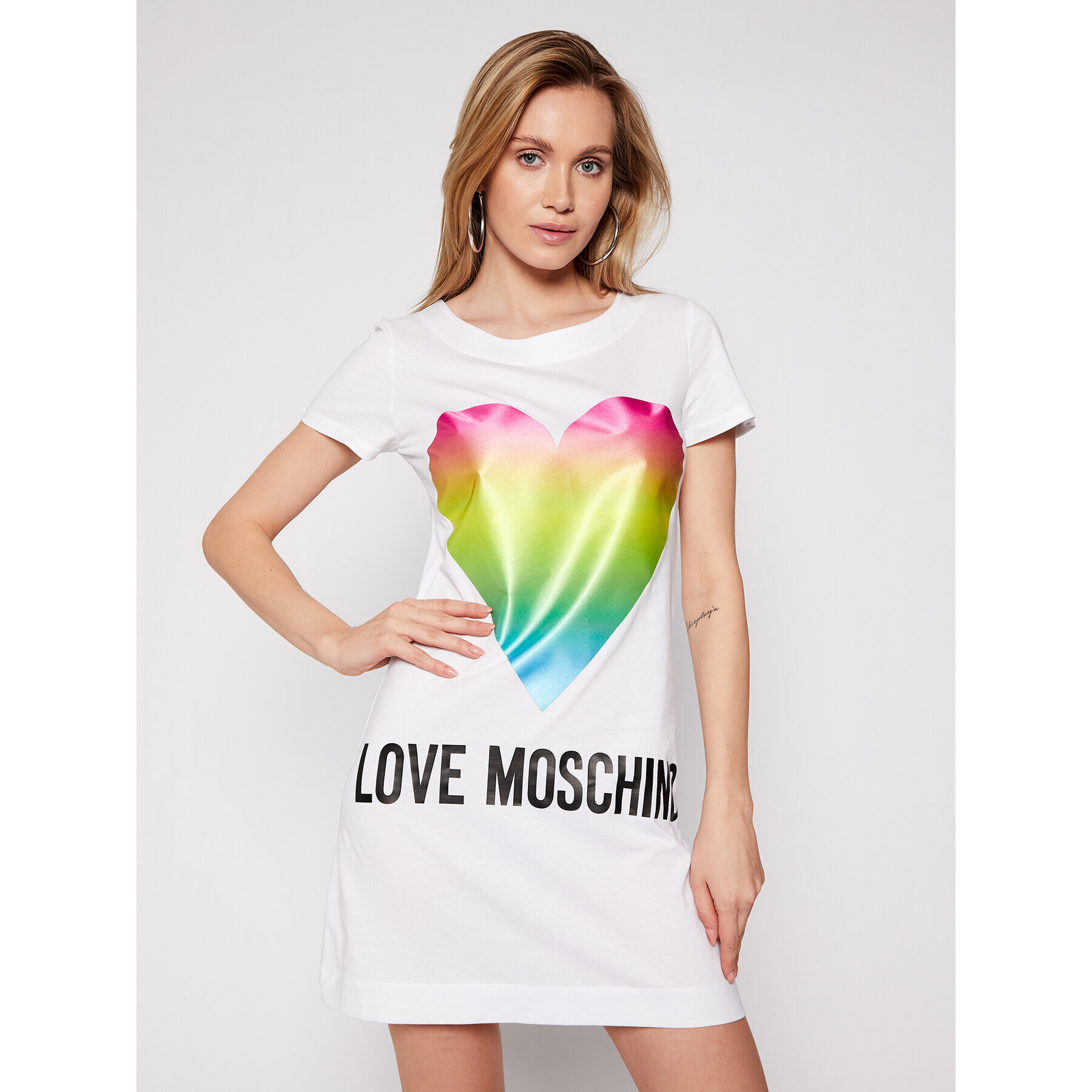 LOVE MOSCHINO Hétköznapi ruha W592914M 3876 Fehér Regular Fit - Pepit.hu