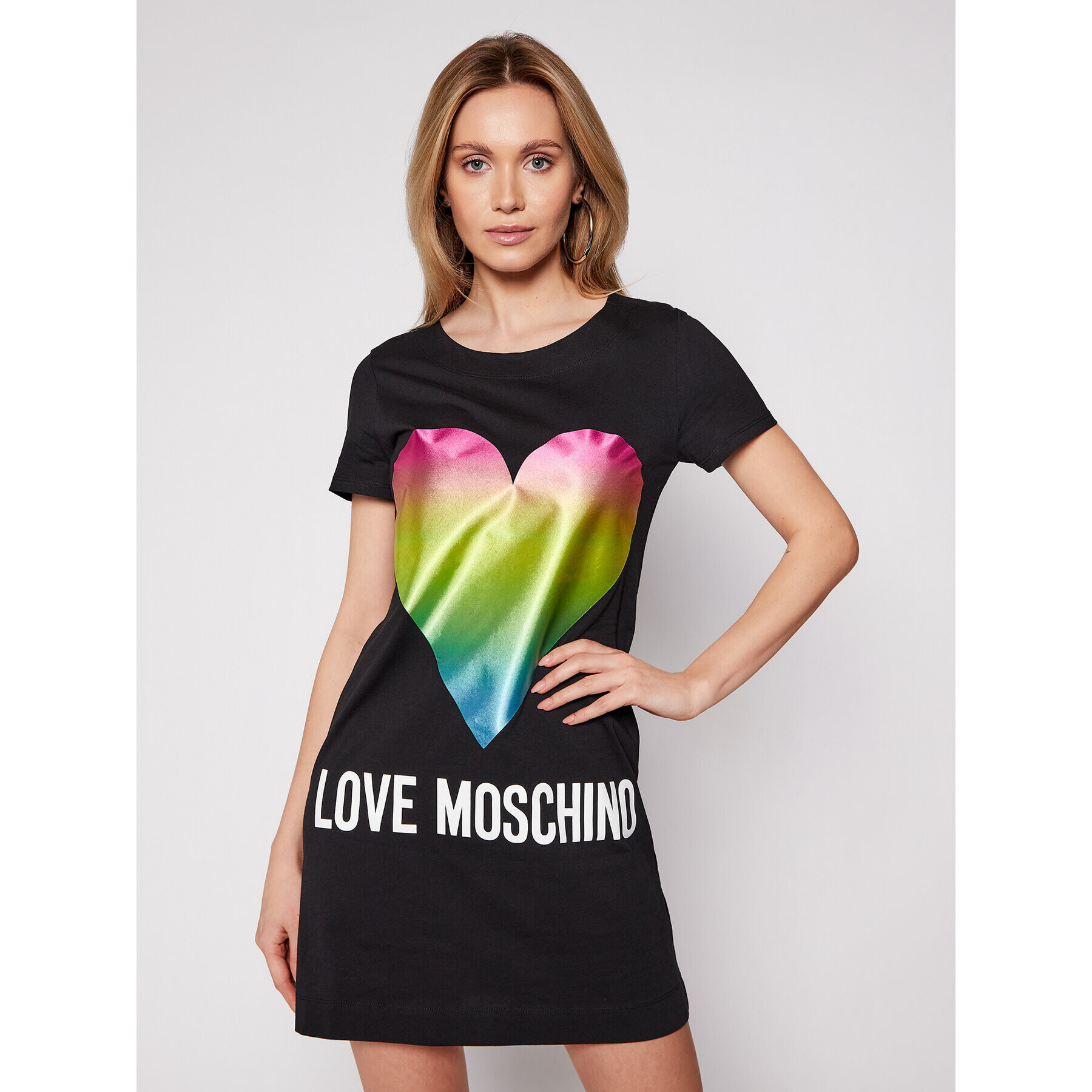 LOVE MOSCHINO Hétköznapi ruha W592914M 3876 Fekete Regular Fit - Pepit.hu