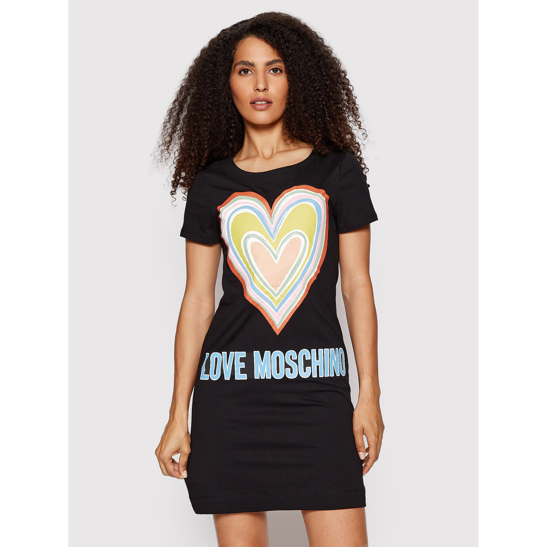 LOVE MOSCHINO Hétköznapi ruha W592918M 3876 Fekete Regular Fit - Pepit.hu