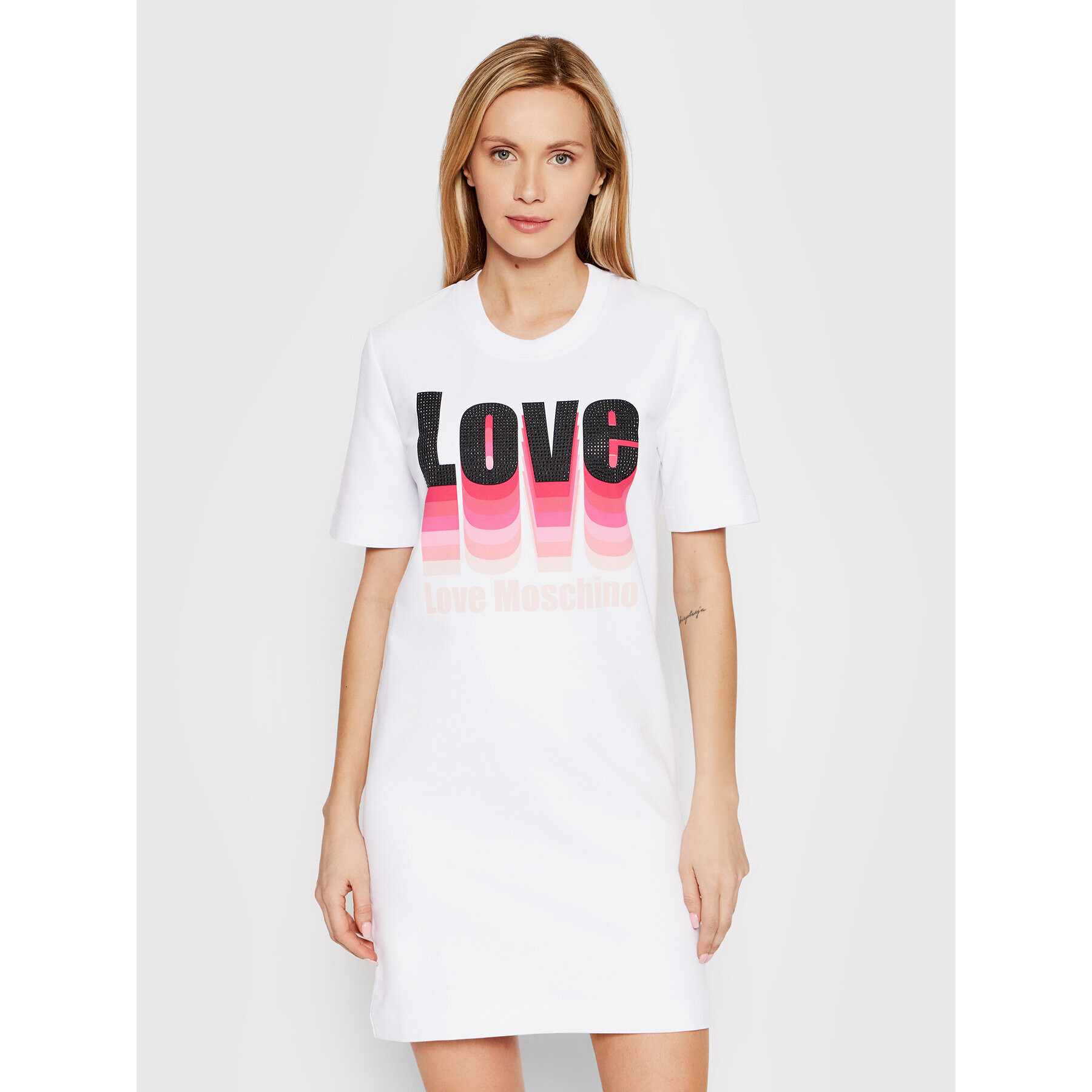 LOVE MOSCHINO Hétköznapi ruha W5A0225E 2246 Fehér Regular Fit - Pepit.hu