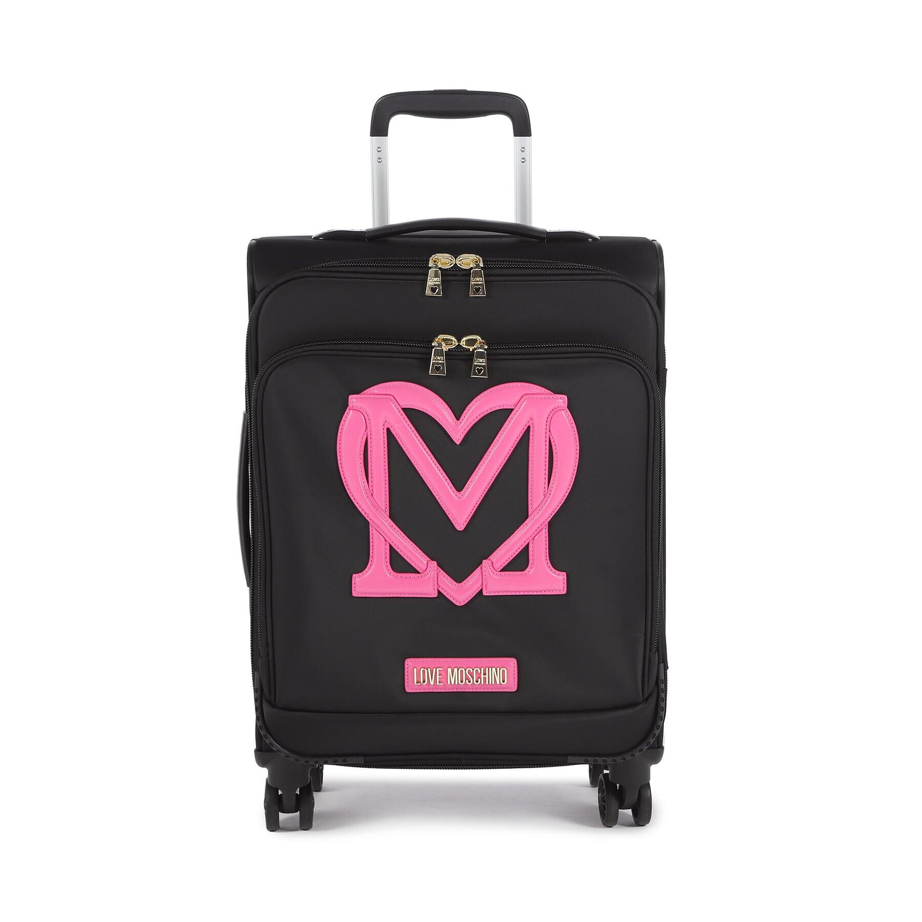 LOVE MOSCHINO Kis szövetborítású bőrönd JC5101PP1GKX000C Fekete - Pepit.hu