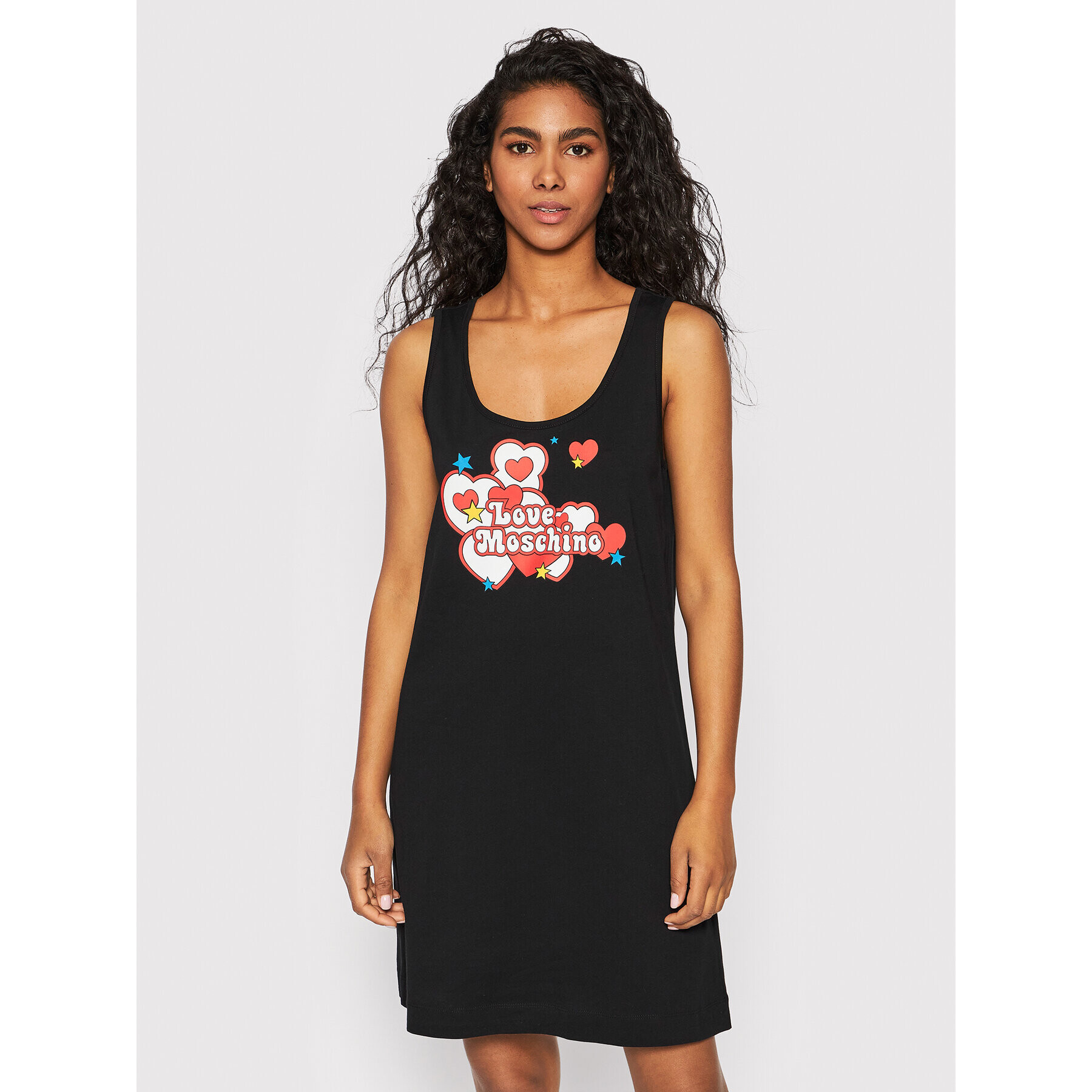 LOVE MOSCHINO Nyári ruha W5C2803M 3876 Fekete Regular Fit - Pepit.hu