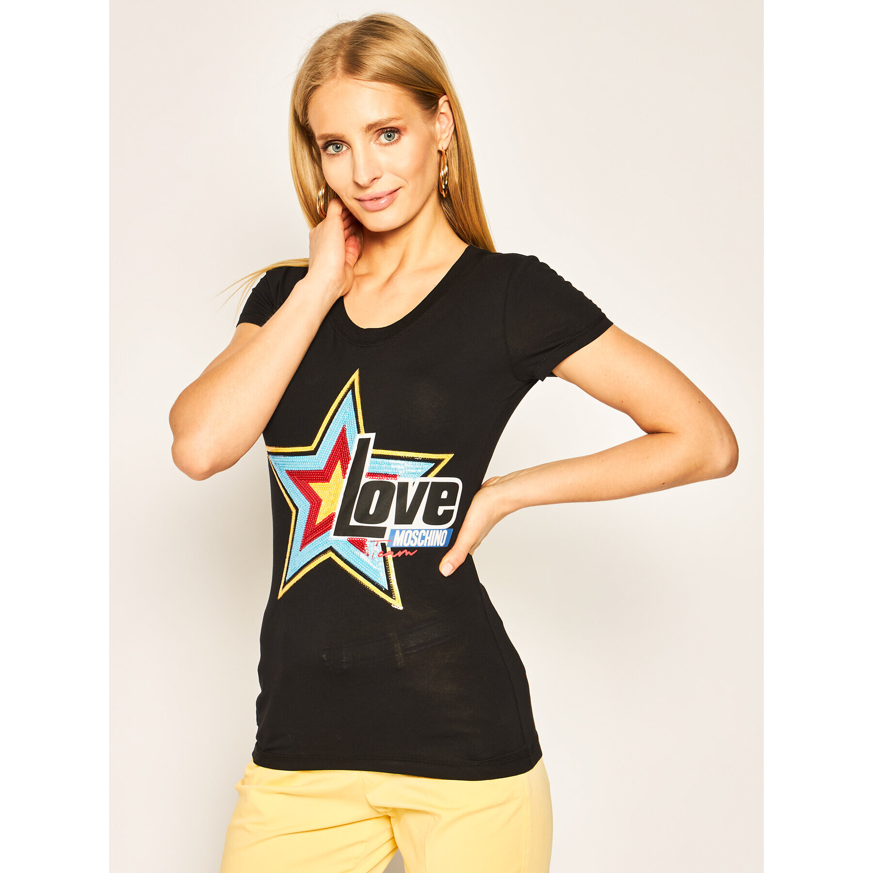 LOVE MOSCHINO Póló W4B195CE1698 Regular Fit - Pepit.hu