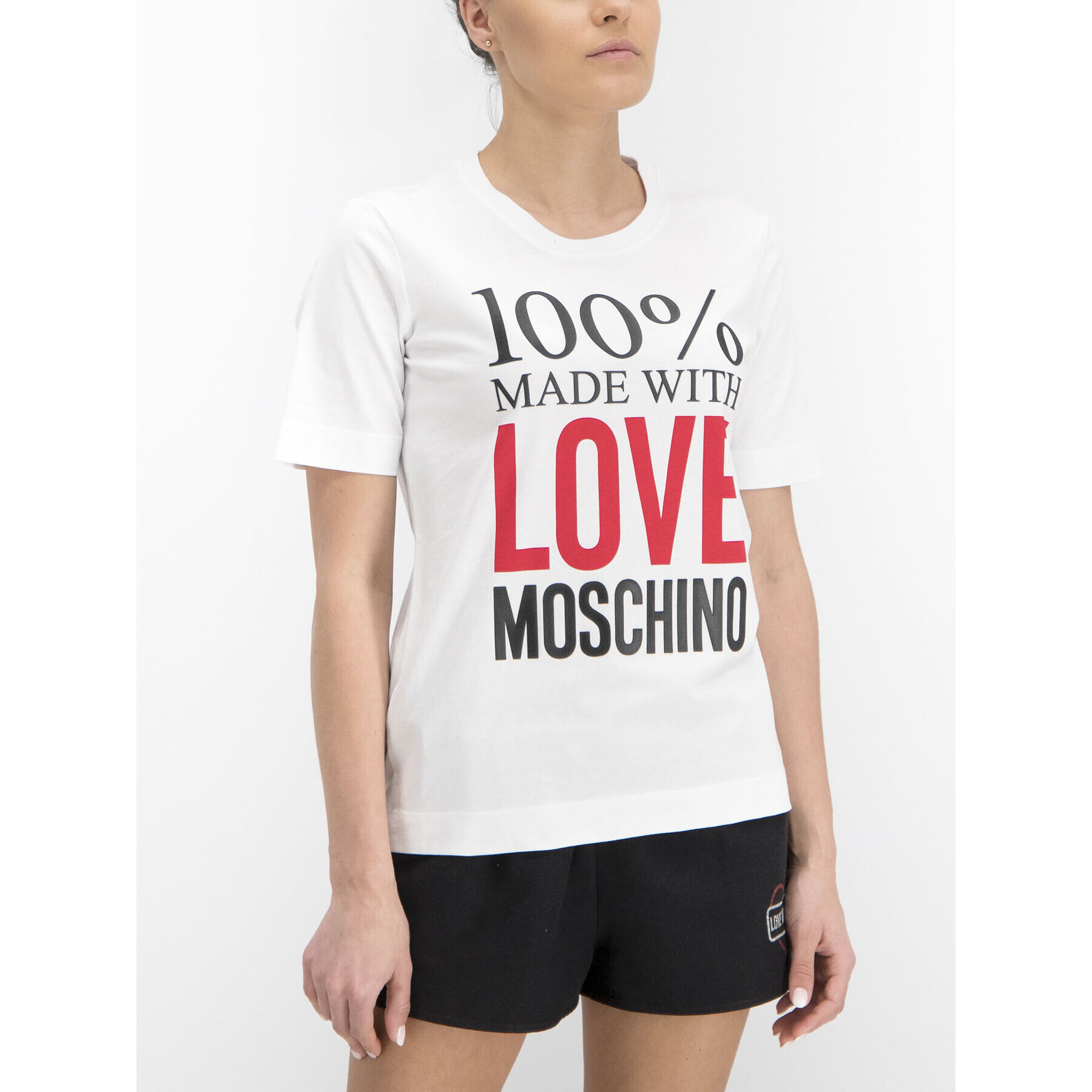 LOVE MOSCHINO Póló W4F151IM3517 Fehér Regular Fit - Pepit.hu