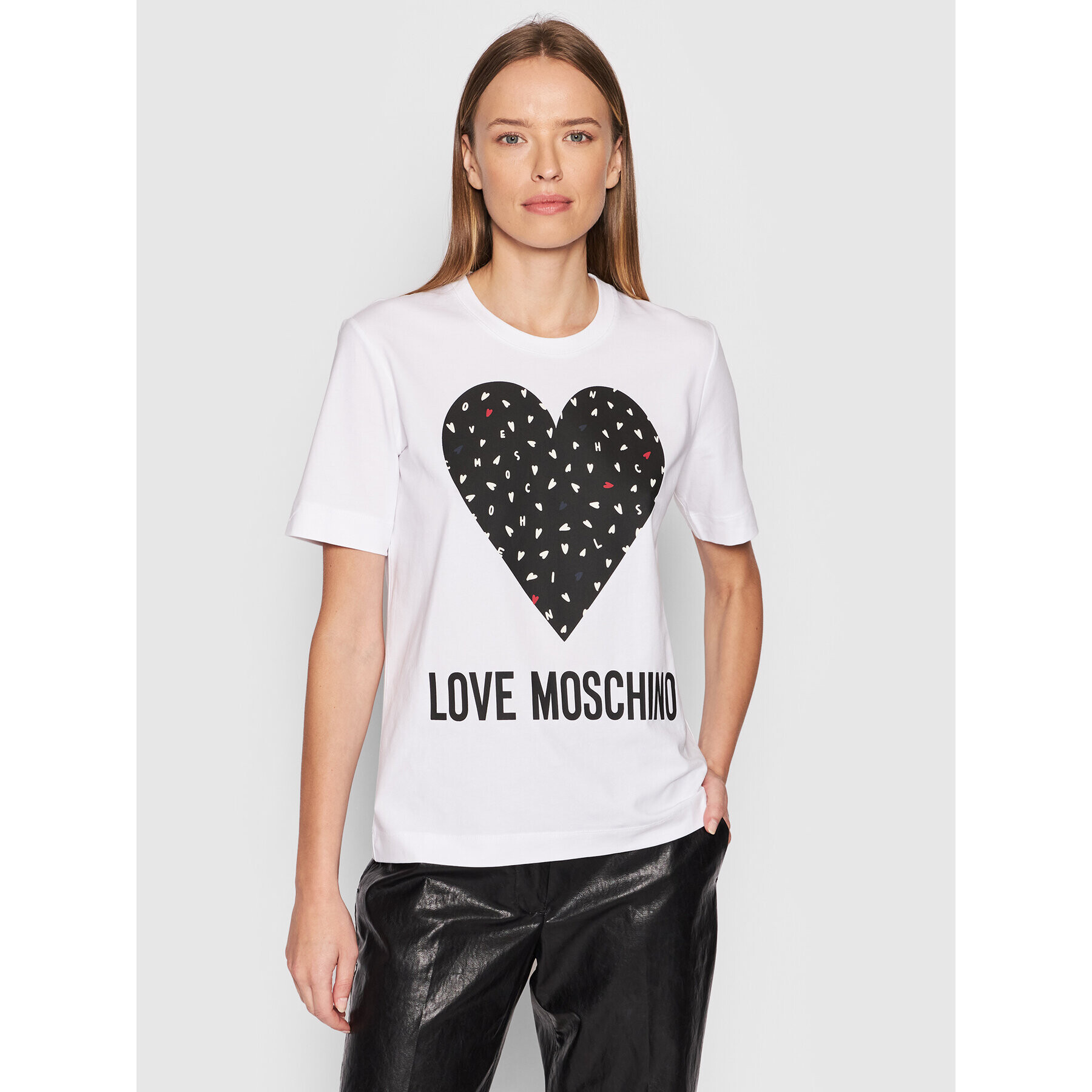 LOVE MOSCHINO Póló W4F153FE 1951 Fehér Regular Fit - Pepit.hu