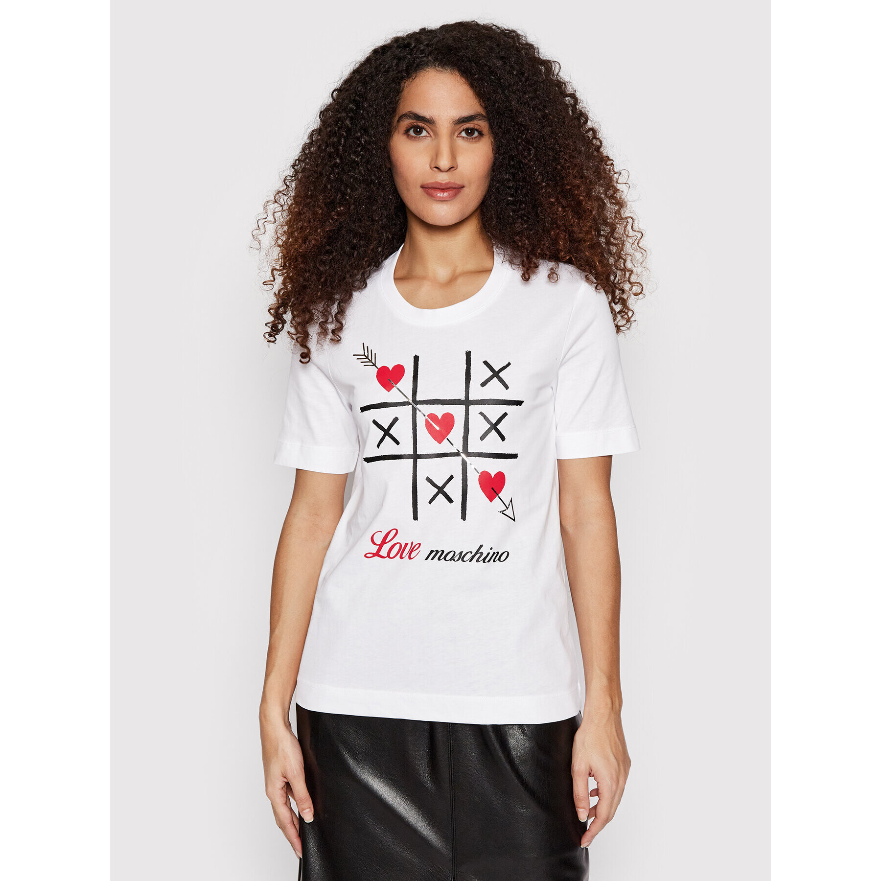 LOVE MOSCHINO Póló W4F153JM 3876 Fehér Regular Fit - Pepit.hu