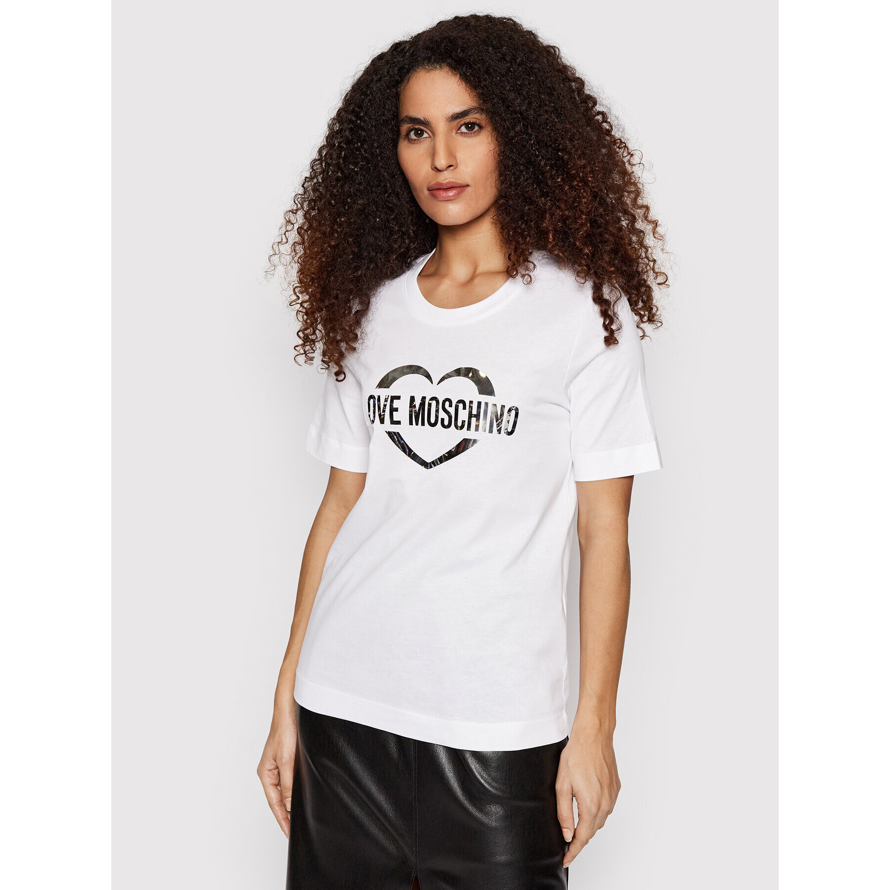 LOVE MOSCHINO Póló W4F153NM 3876 Fehér Regular Fit - Pepit.hu