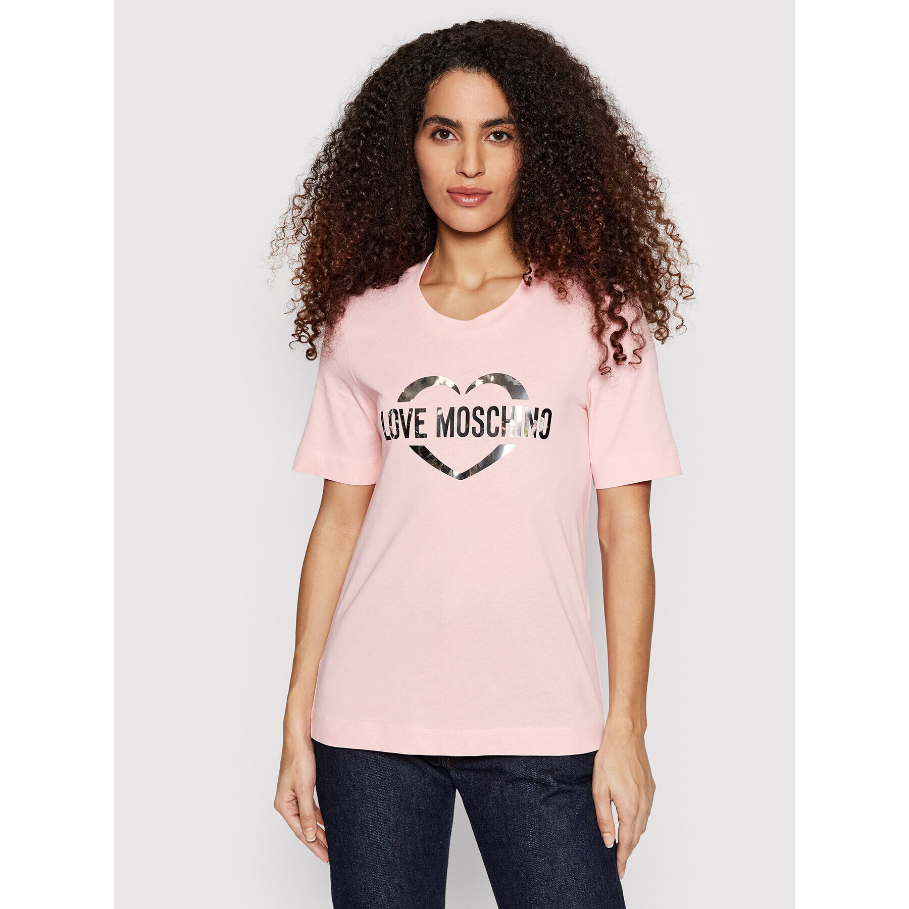 LOVE MOSCHINO Póló W4F153NM3876 Rózsaszín Regular FIt - Pepit.hu