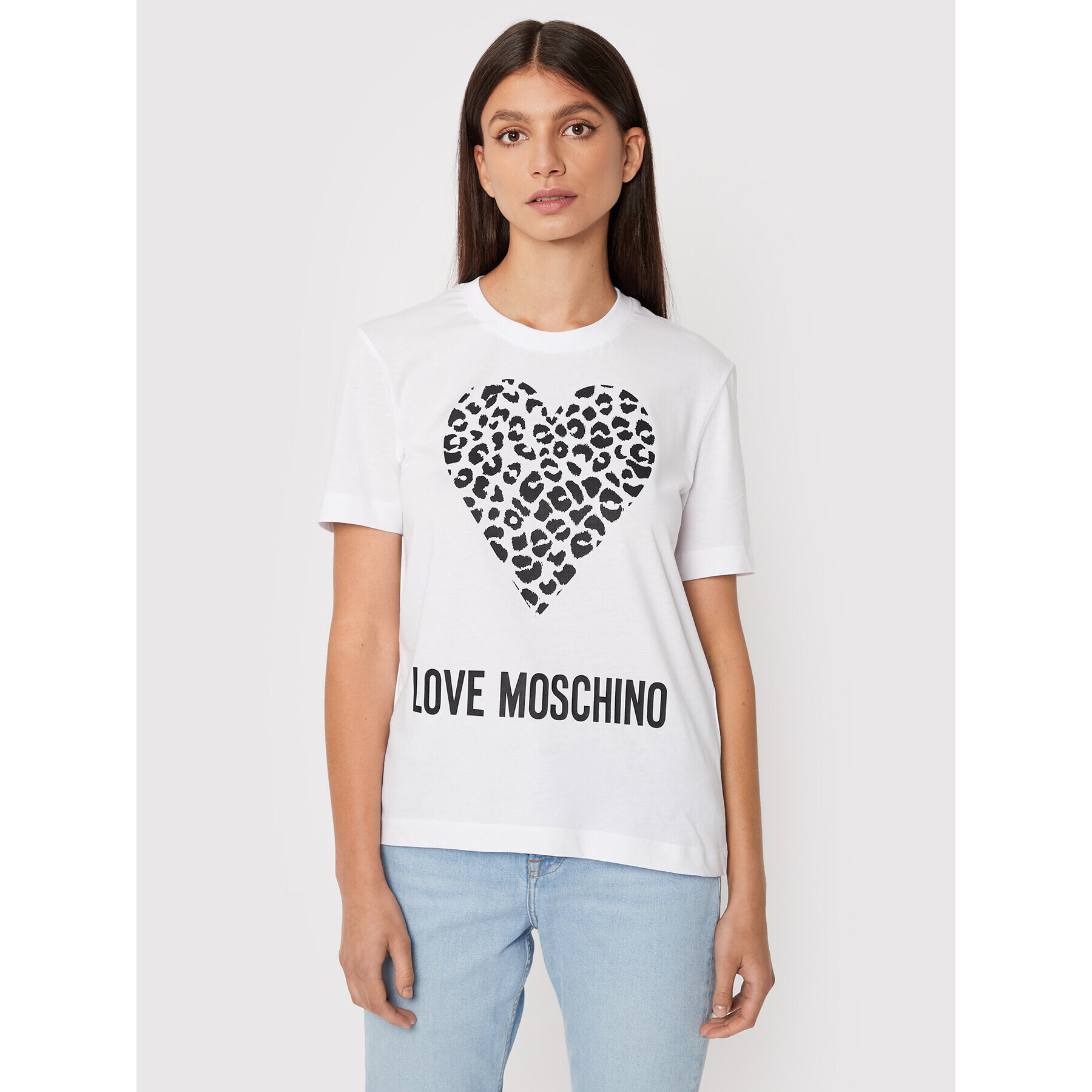 LOVE MOSCHINO Póló W4H0627M 3876 Fehér Regular Fit - Pepit.hu