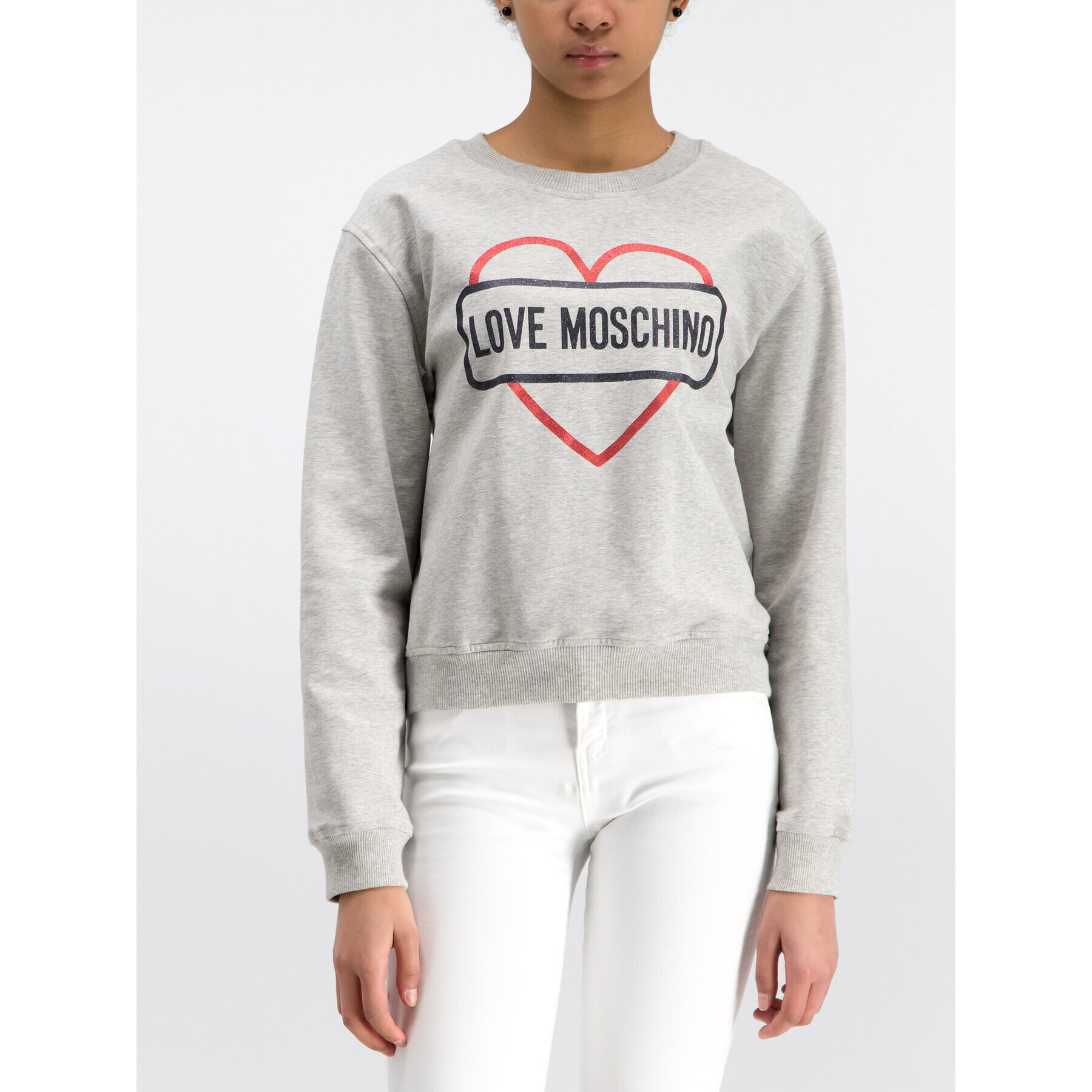 LOVE MOSCHINO Pulóver W630621E2017 Szürke Regular Fit - Pepit.hu