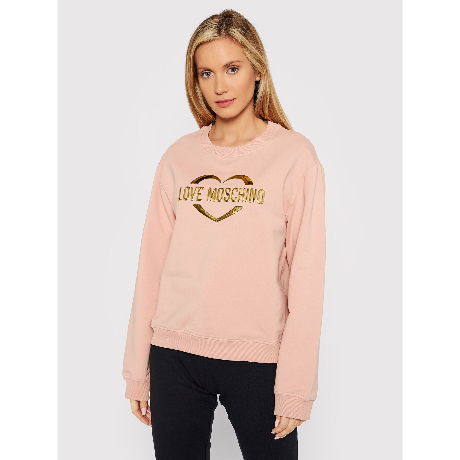 LOVE MOSCHINO Pulóver W630646E 2288 Rózsaszín Regular Fit - Pepit.hu