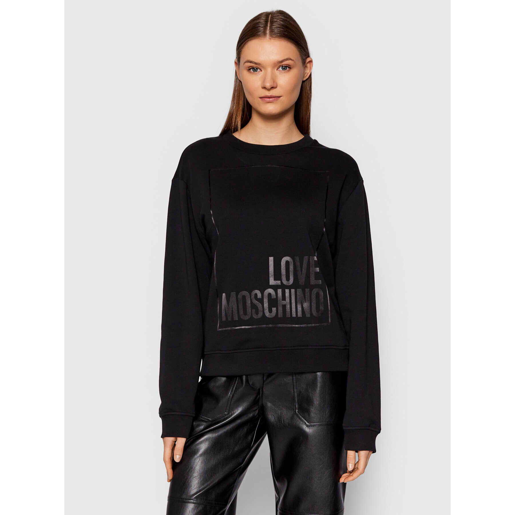 LOVE MOSCHINO Pulóver W630647M 4055 Fekete Regular Fit - Pepit.hu