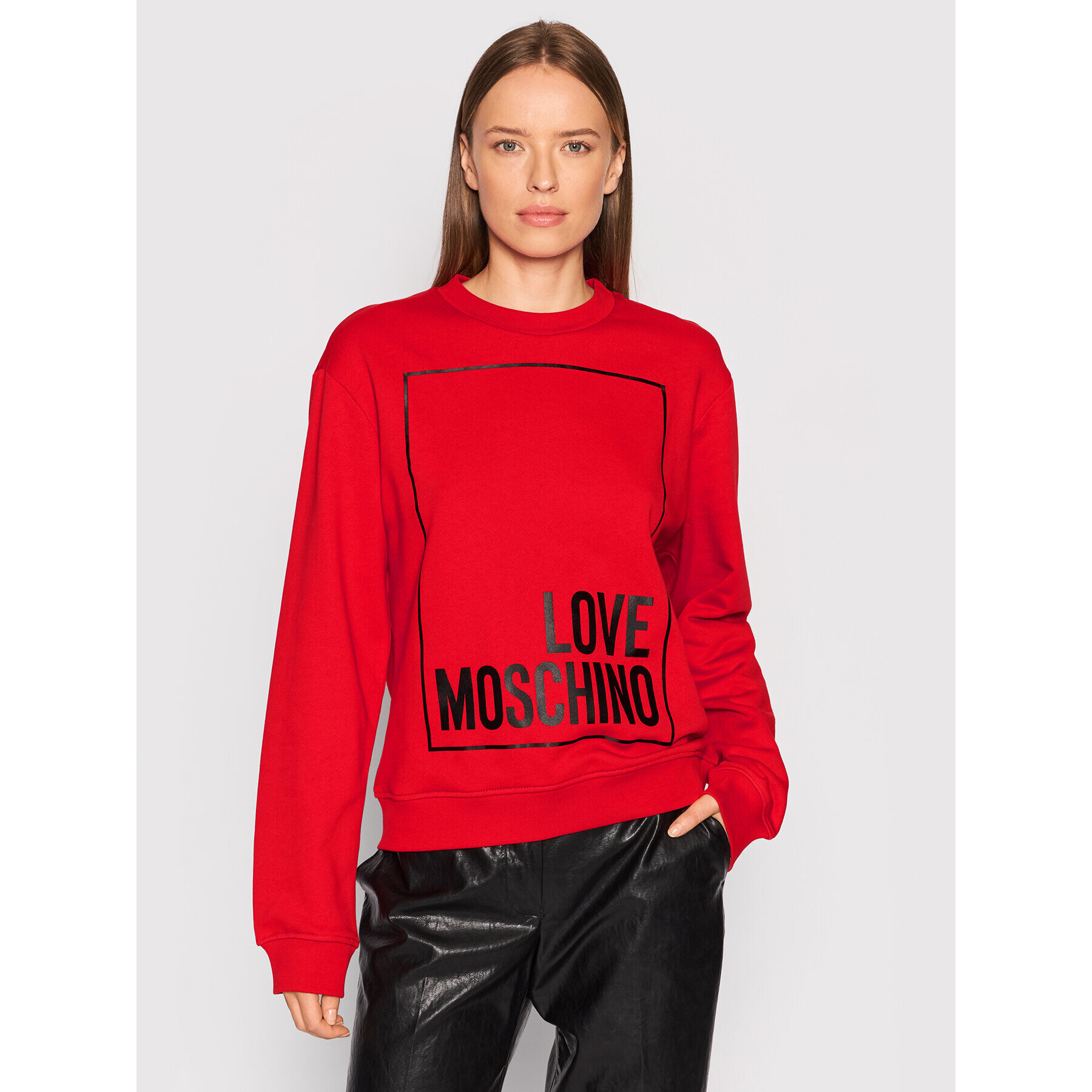 LOVE MOSCHINO Pulóver W630647M 4055 Piros Regular Fit - Pepit.hu