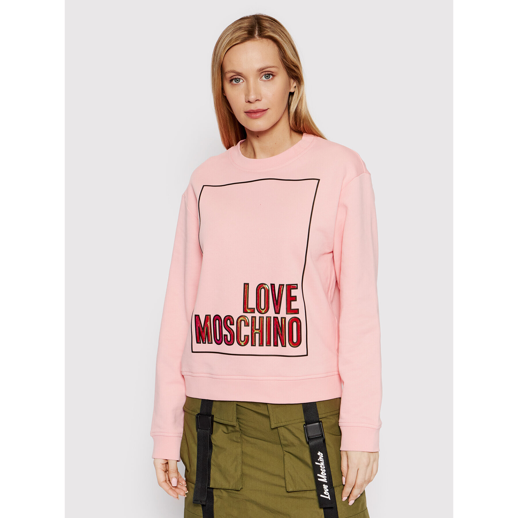 LOVE MOSCHINO Pulóver W630648M 4266 Rózsaszín Regular Fit - Pepit.hu