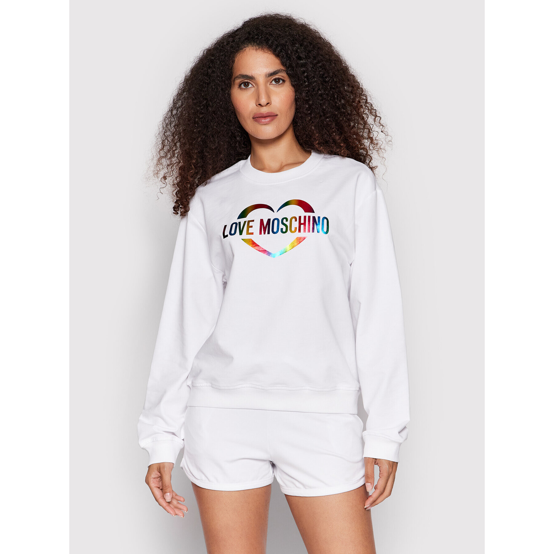 LOVE MOSCHINO Pulóver W630650E 2340 Fehér Regular Fit - Pepit.hu