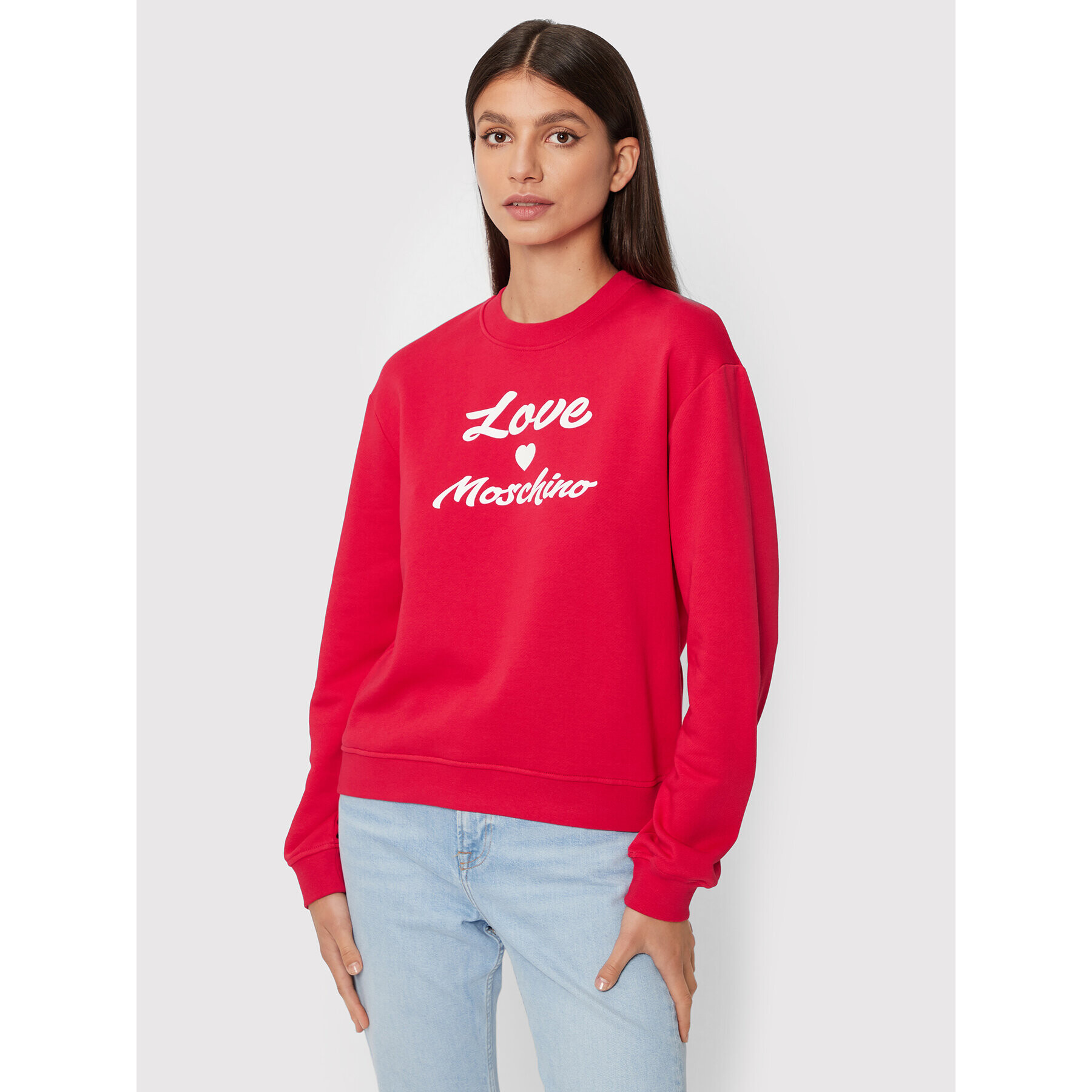 LOVE MOSCHINO Pulóver W630652M 4055 Piros Regular Fit - Pepit.hu