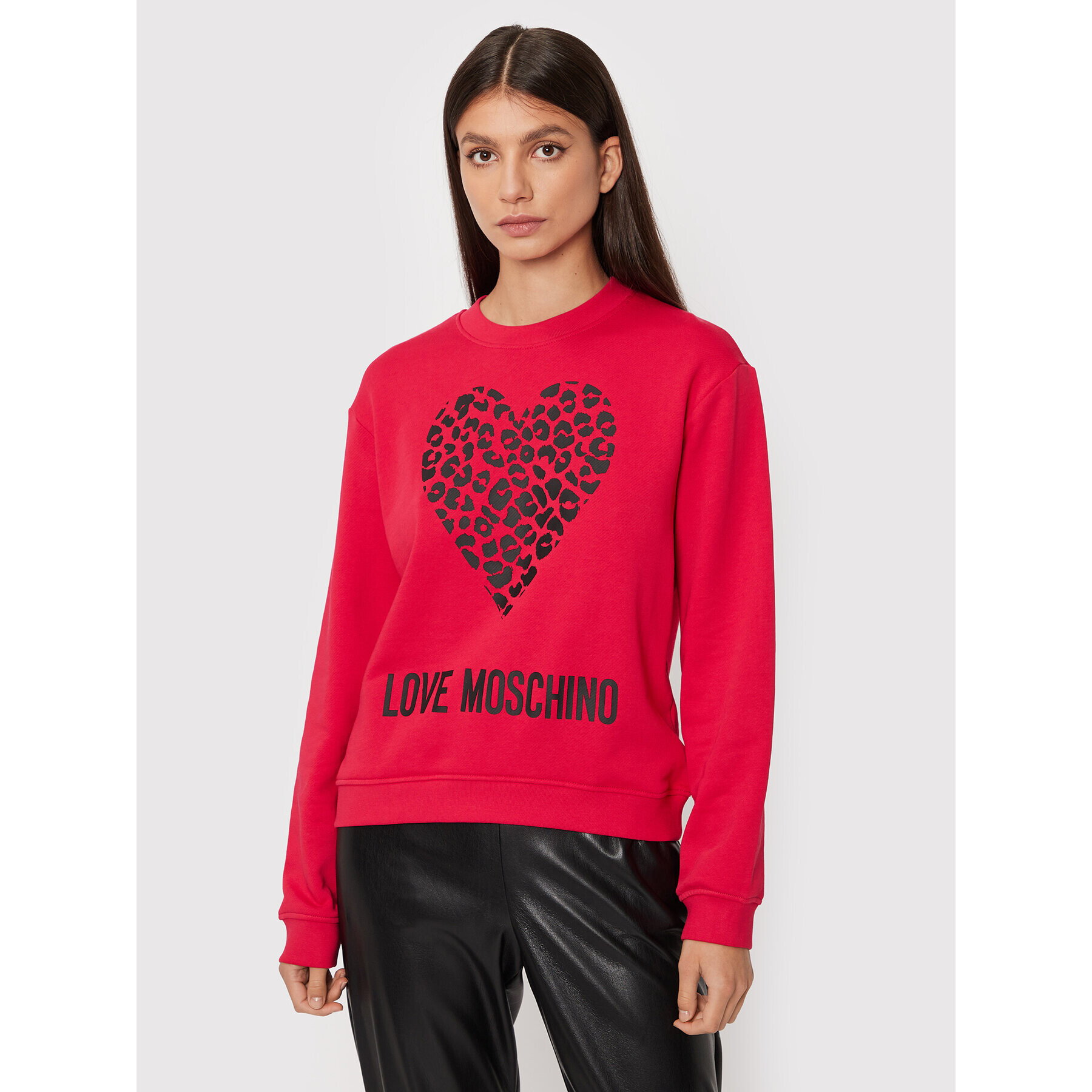 LOVE MOSCHINO Pulóver W630654M 4055 Piros Regular Fit - Pepit.hu