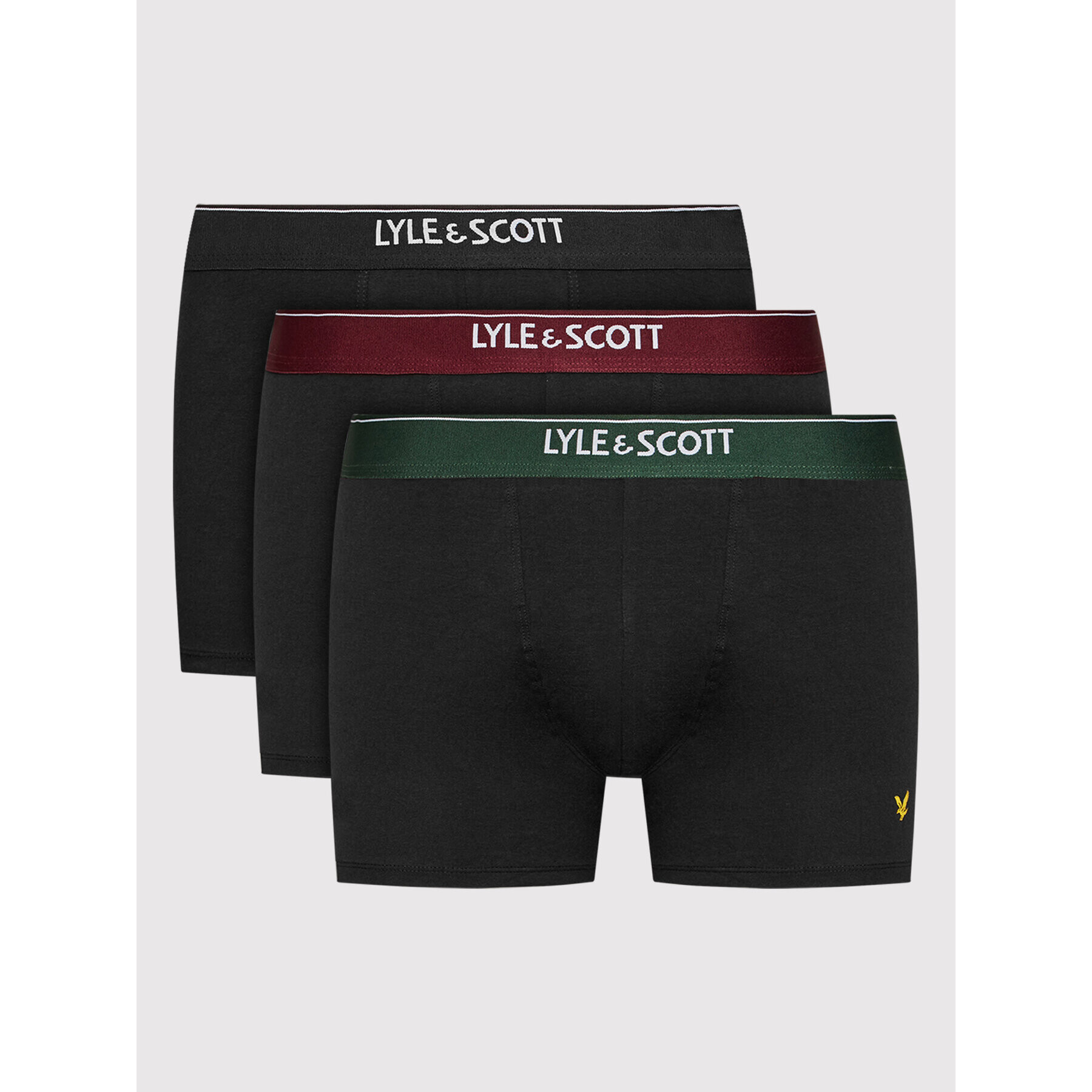 Lyle & Scott 3 darab boxer Fergus LSUWTC002 Fekete - Pepit.hu