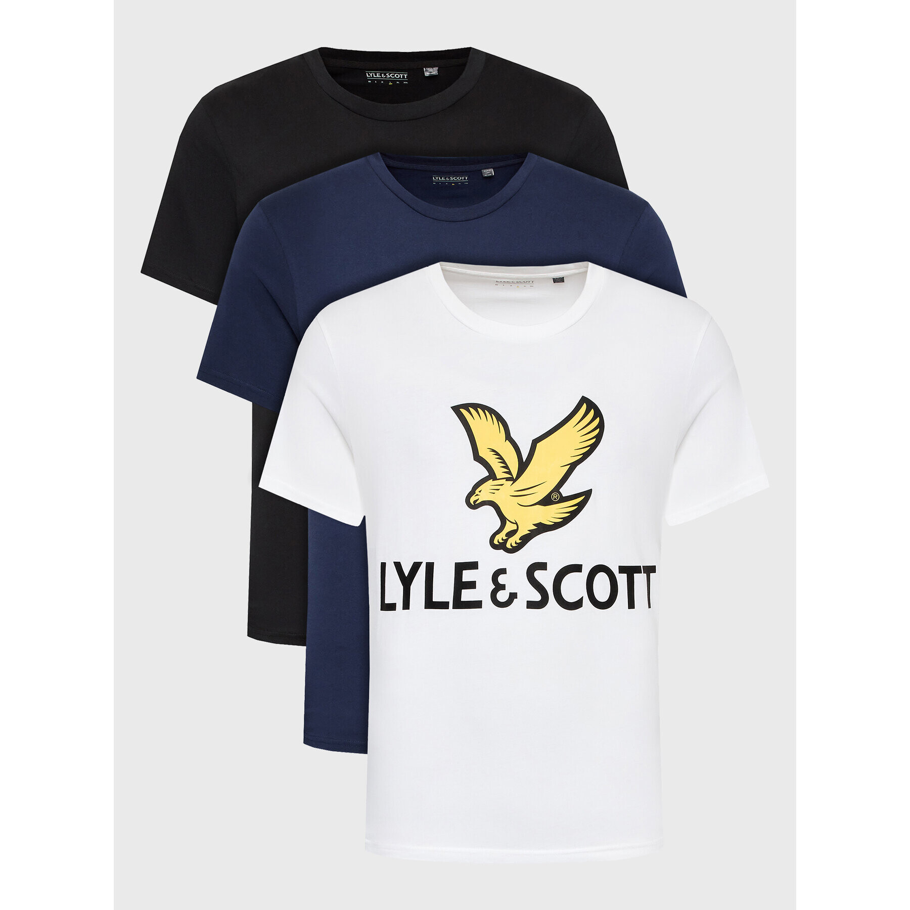 Lyle & Scott 3 db póló TS1726V Sötétkék Regular Fit - Pepit.hu