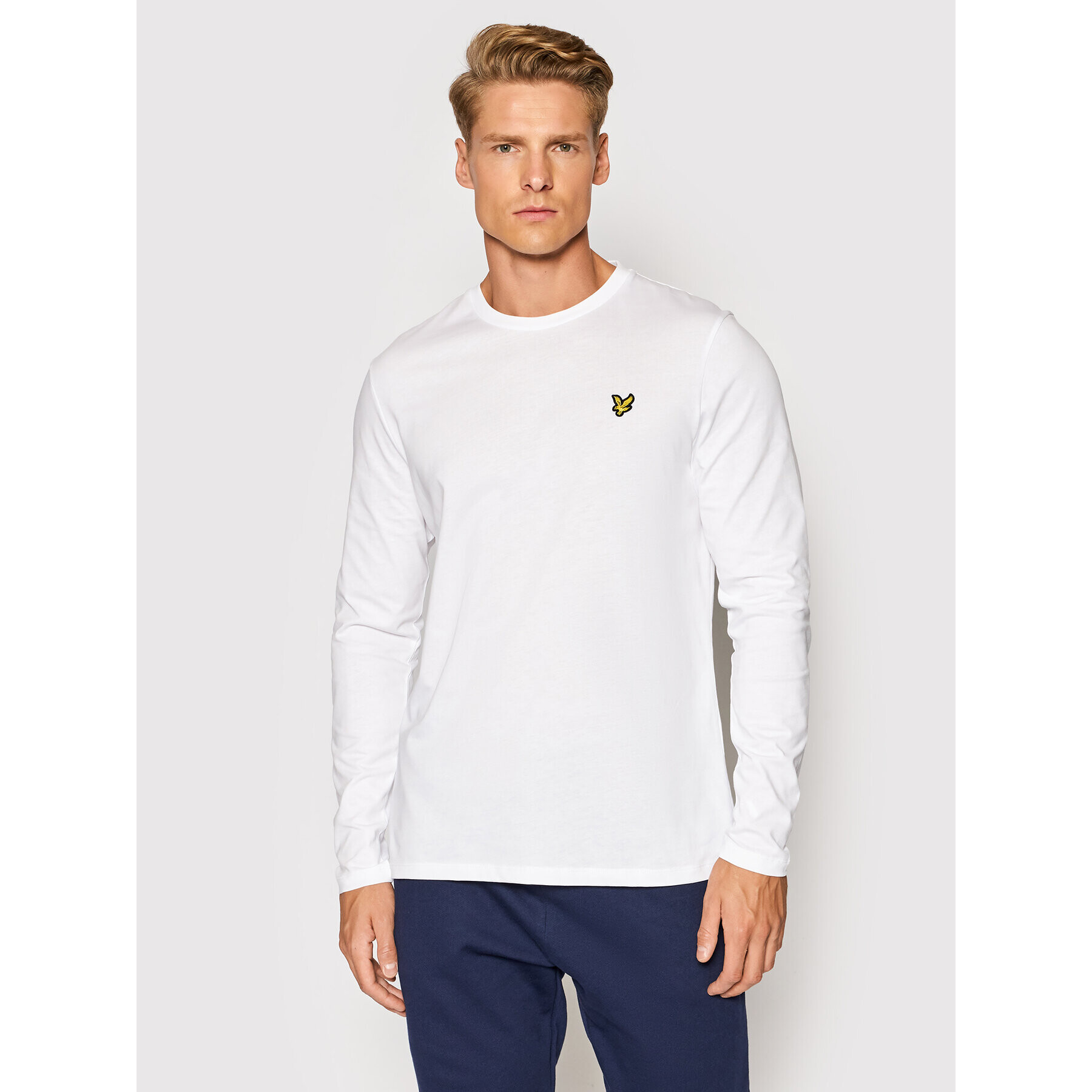 Lyle & Scott Hosszú ujjú Plain TS512VOG Fehér Regular Fit - Pepit.hu