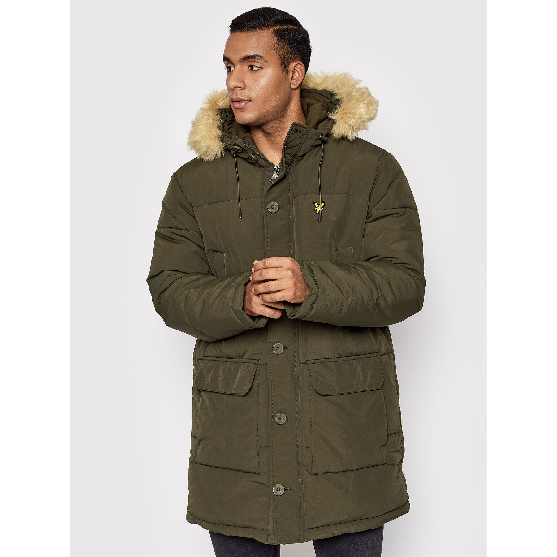 Lyle & Scott Parka Heavyweight Longline JK1320V Zöld Regular Fit - Pepit.hu