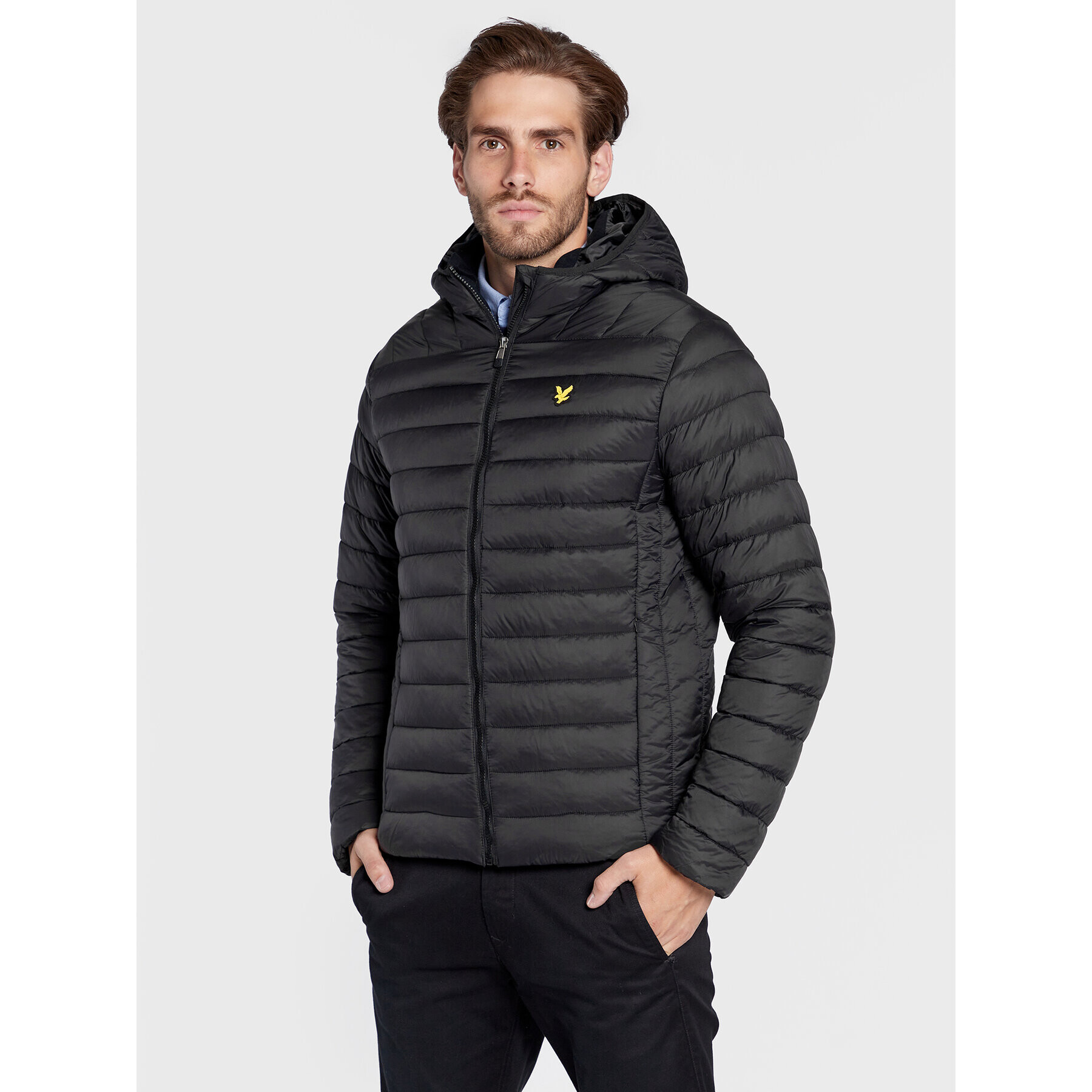 Lyle & Scott Pehelykabát JK1377SP Fekete Regular Fit - Pepit.hu