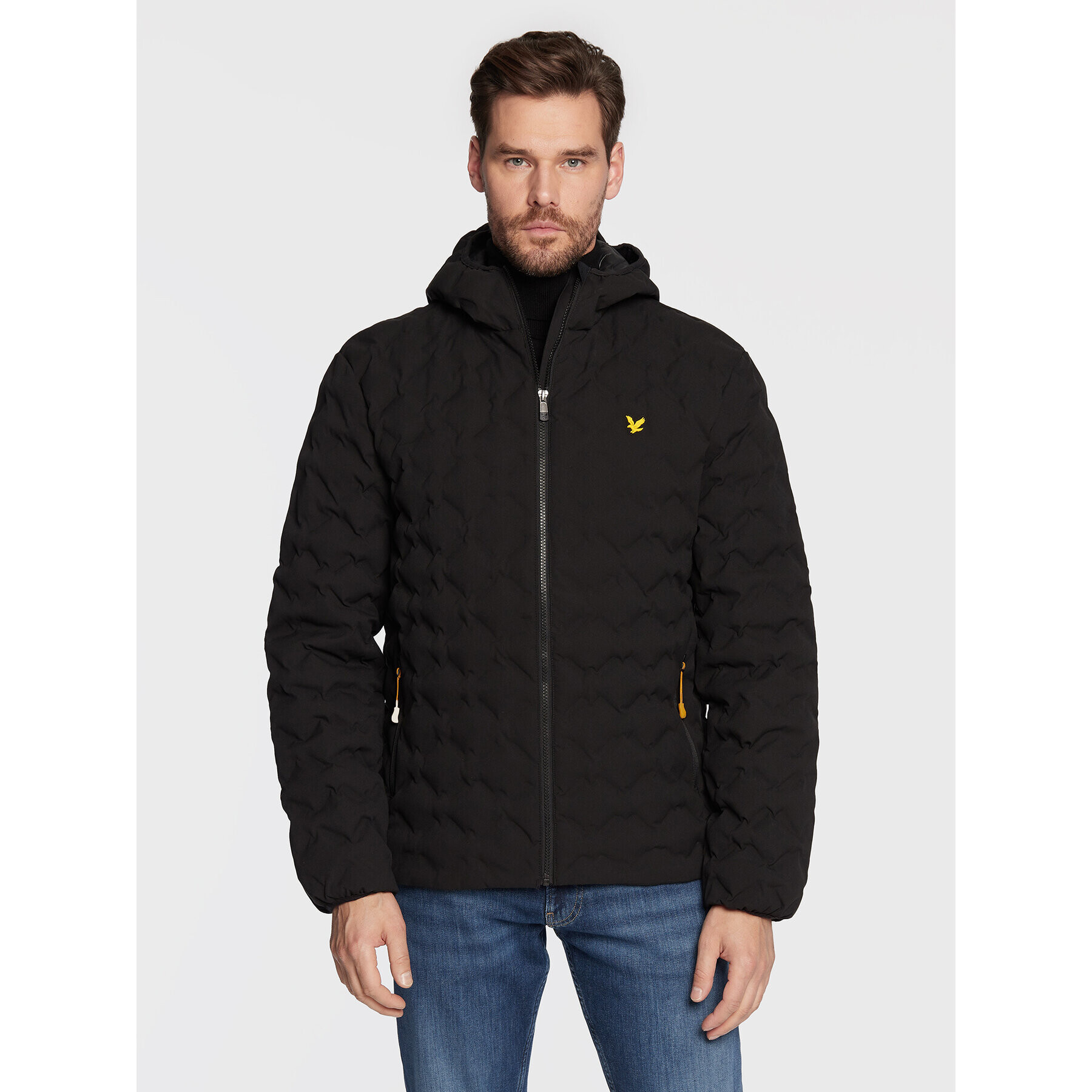 Lyle & Scott Pehelykabát The Glen JK1770SP Fekete Regular Fit - Pepit.hu