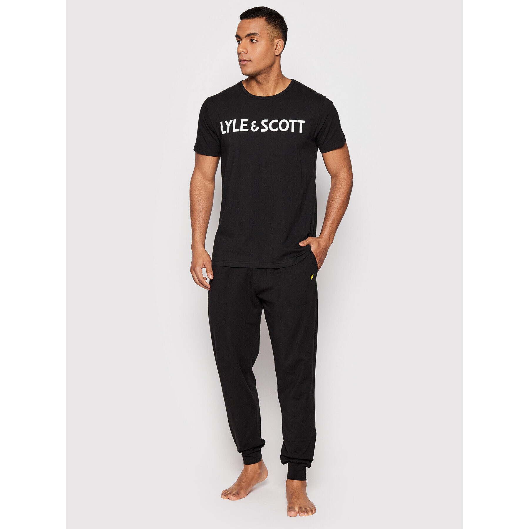 Lyle & Scott Pizsama Eric LSLSET972 Fekete Regular Fit - Pepit.hu