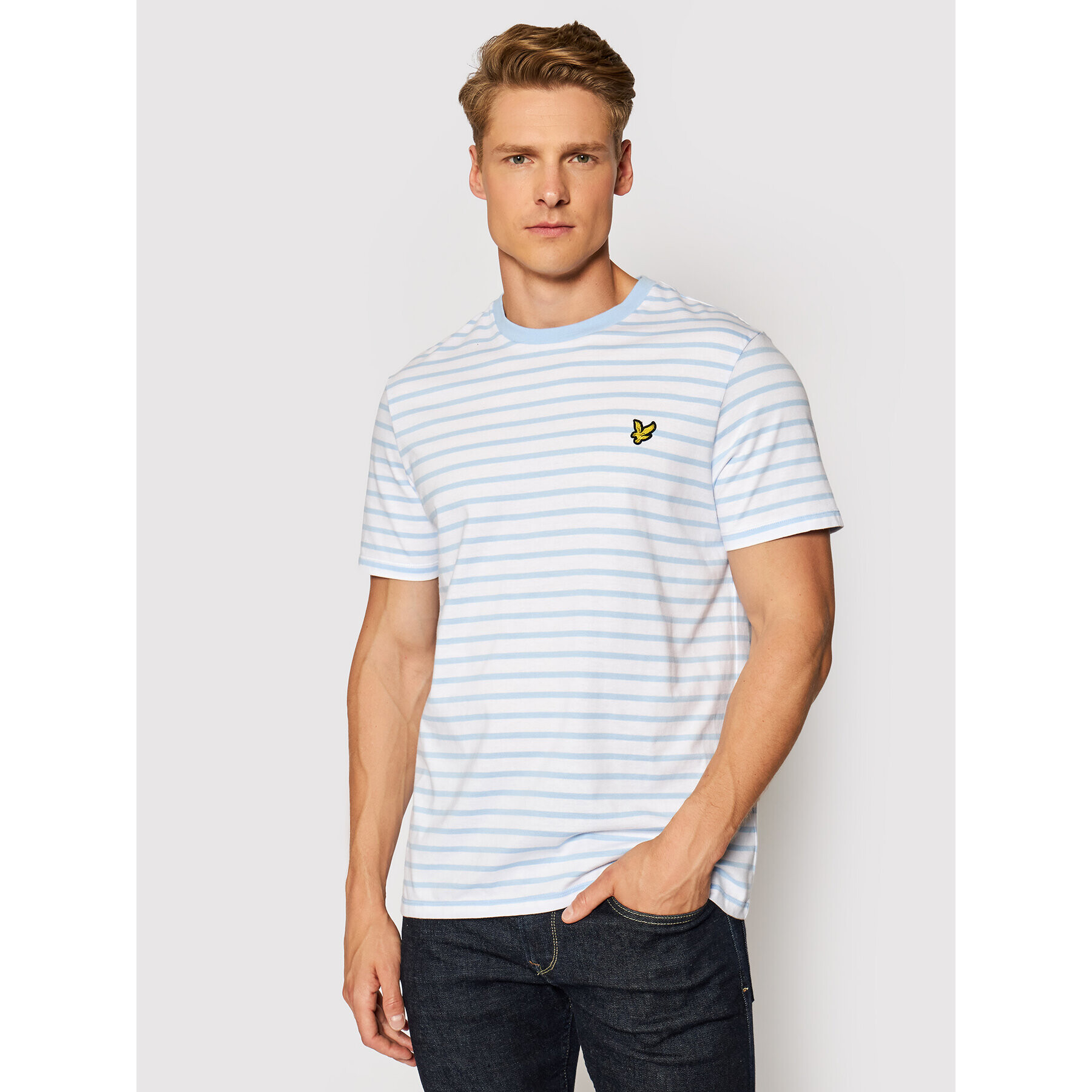 Lyle & Scott Póló Breton Stripe TS508VB Kék Regular Fit - Pepit.hu