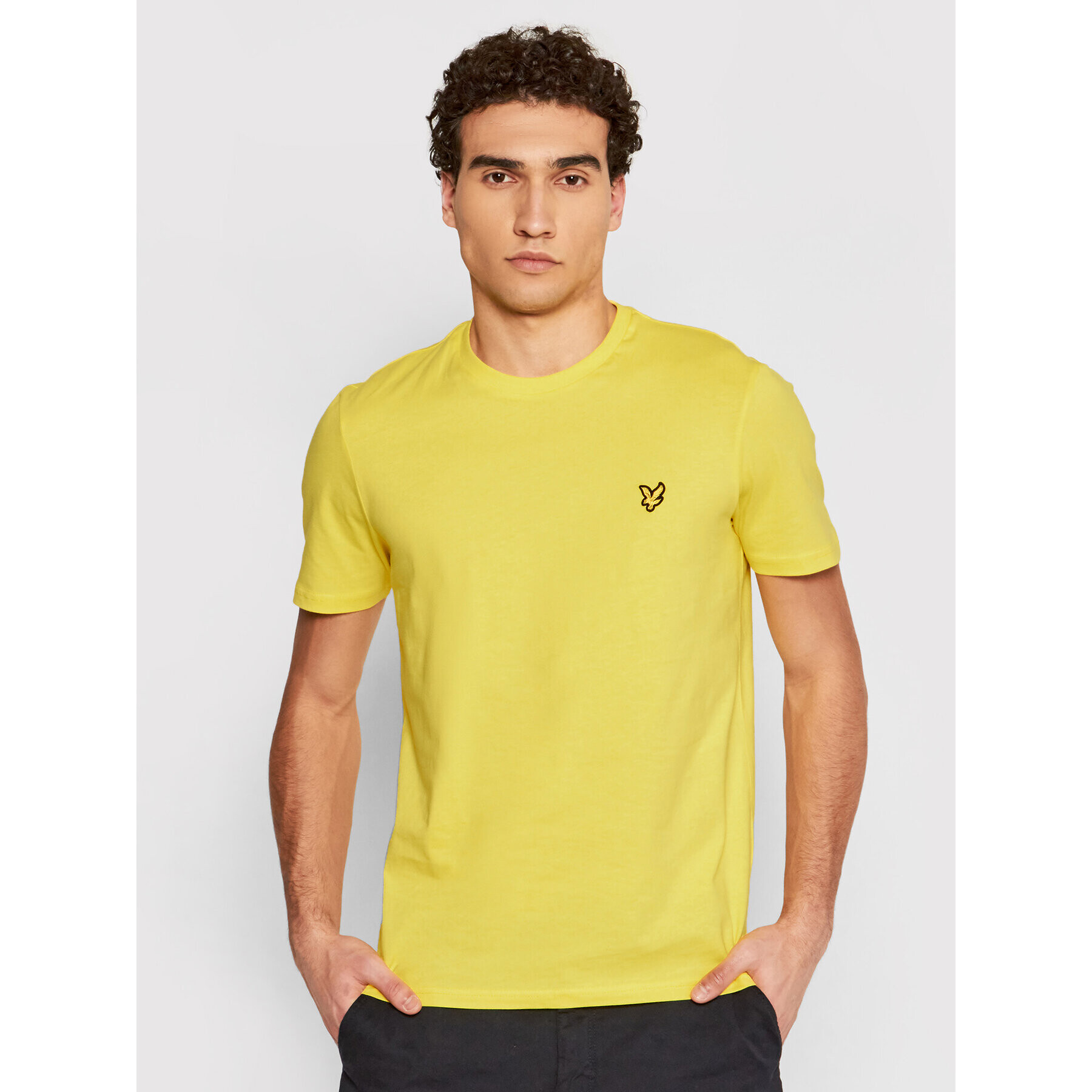 Lyle & Scott Póló Crew Neck TS400V Sárga Regular Fit - Pepit.hu