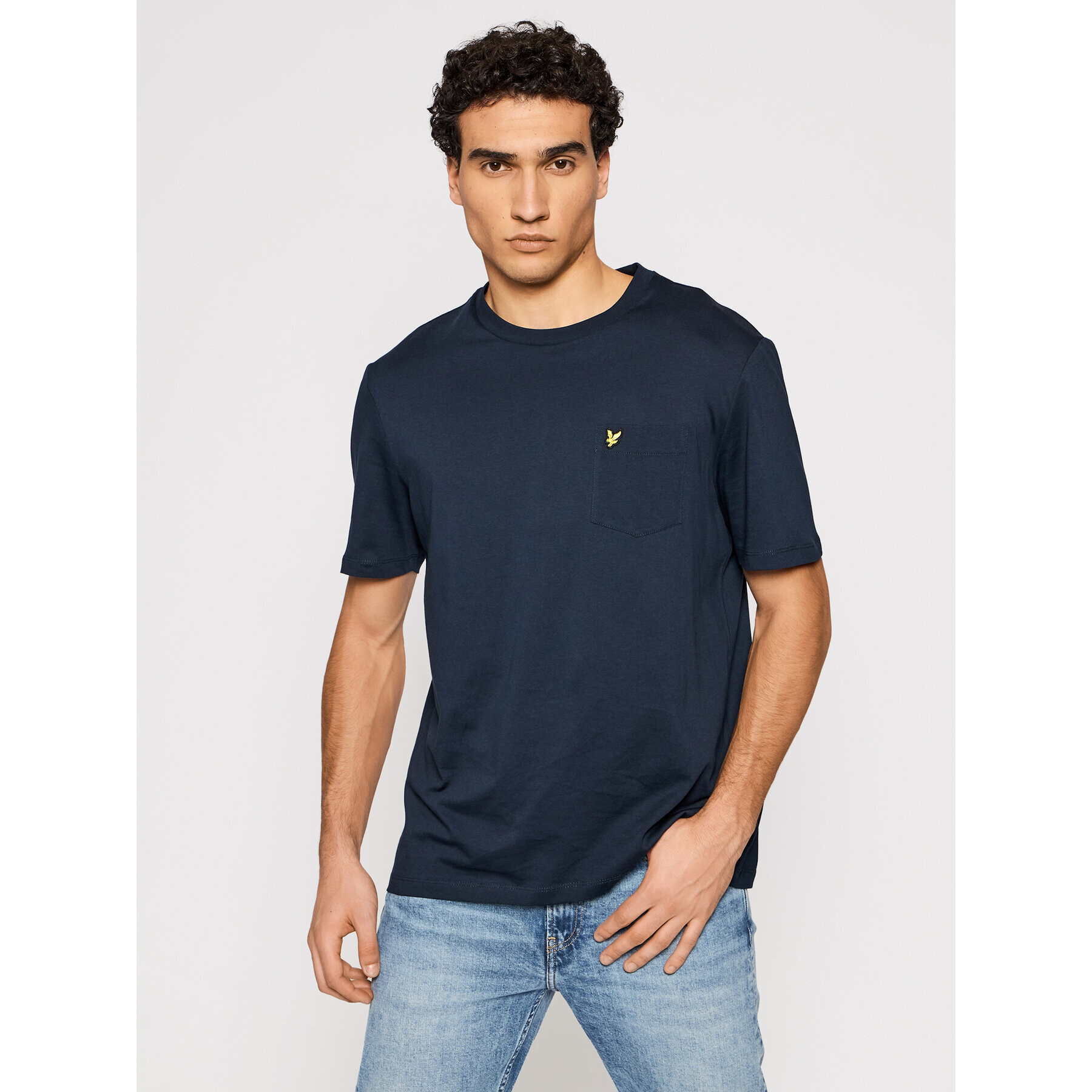 Lyle & Scott Póló Pocket TS1364V Sötétkék Relaxed Fit - Pepit.hu