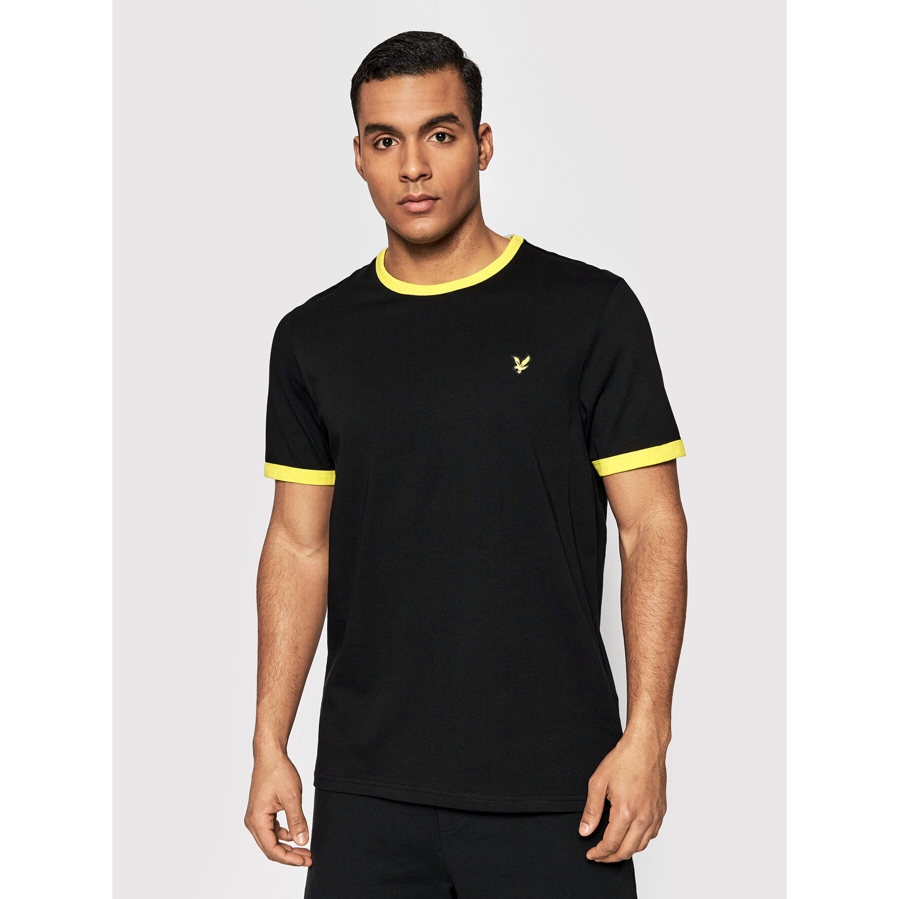 Lyle & Scott Póló Ringer TS705VOG Fekete Regular Fit - Pepit.hu