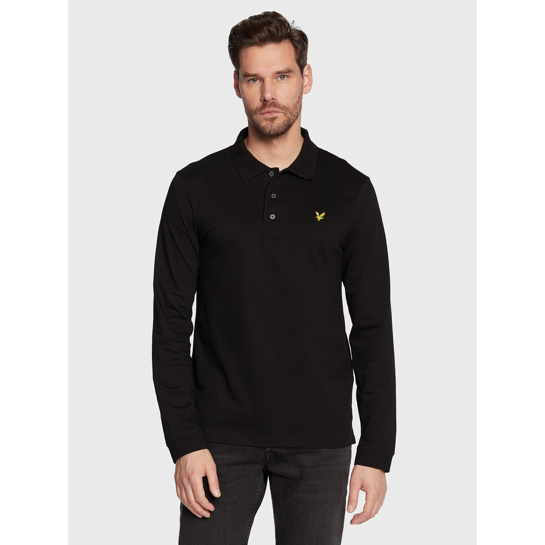 Lyle & Scott Pólóing LP400VOG Fekete Regular Fit - Pepit.hu