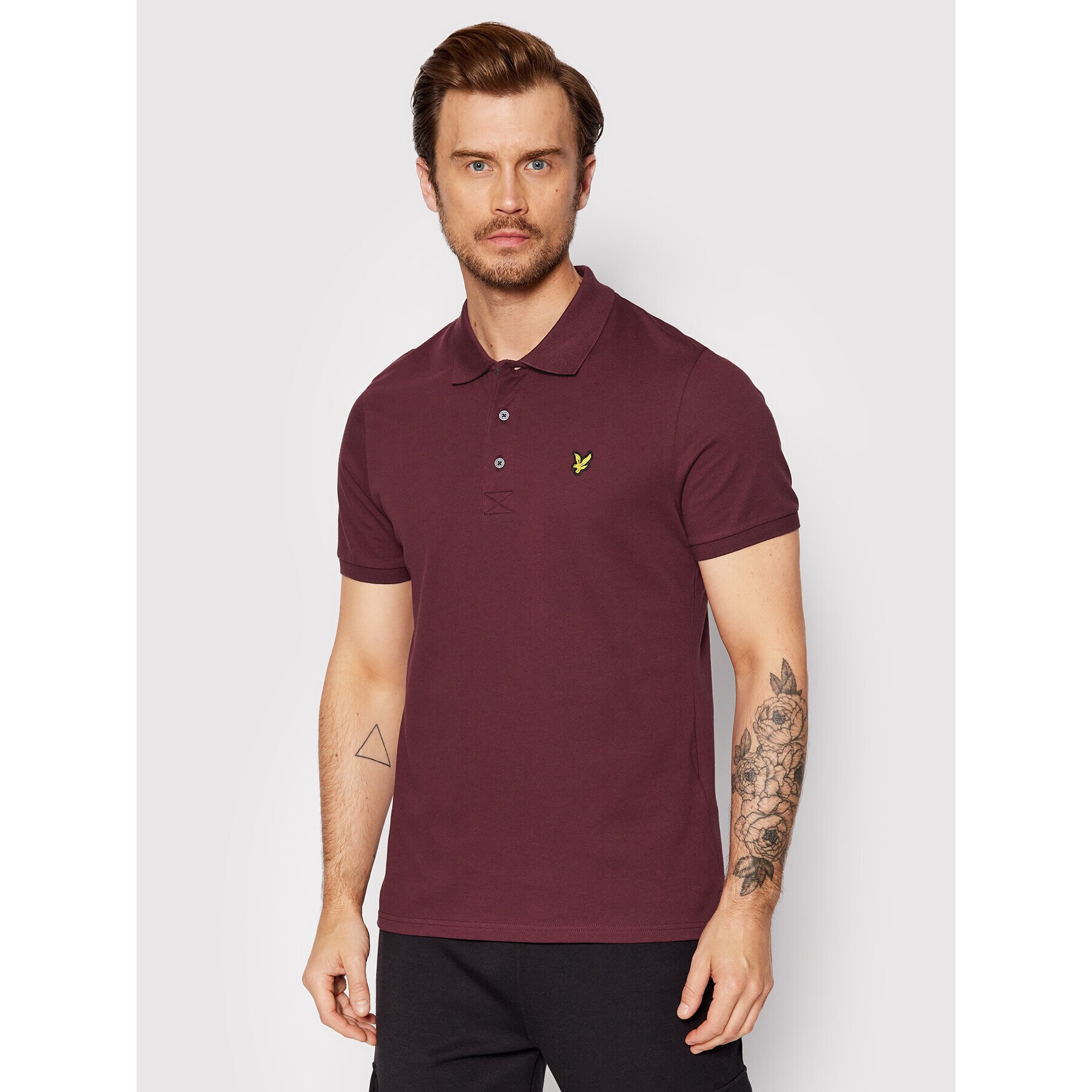 Lyle & Scott Pólóing Plain SP400VOG Bordó Regular Fit - Pepit.hu