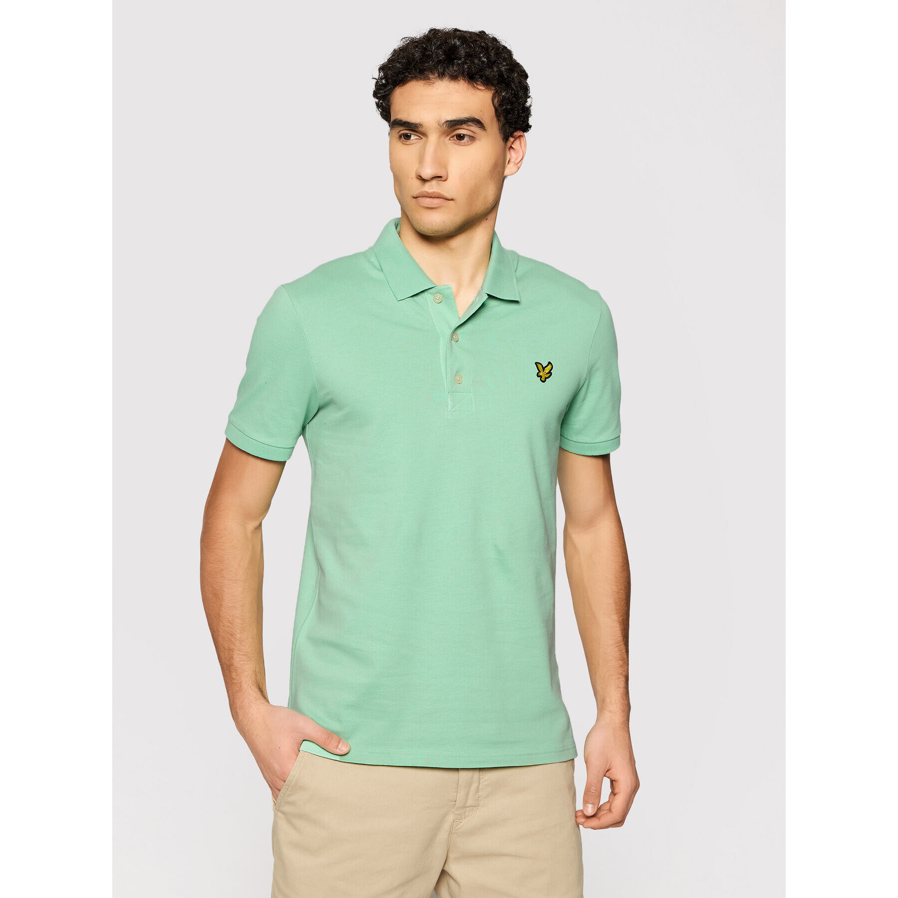 Lyle & Scott Pólóing Plain SP400VOG Zöld Regular Fit - Pepit.hu