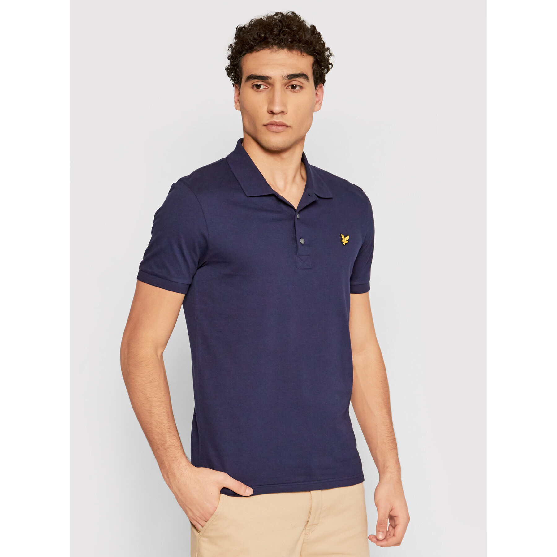 Lyle & Scott Pólóing Stretch SP919V Sötétkék Slim Fit - Pepit.hu