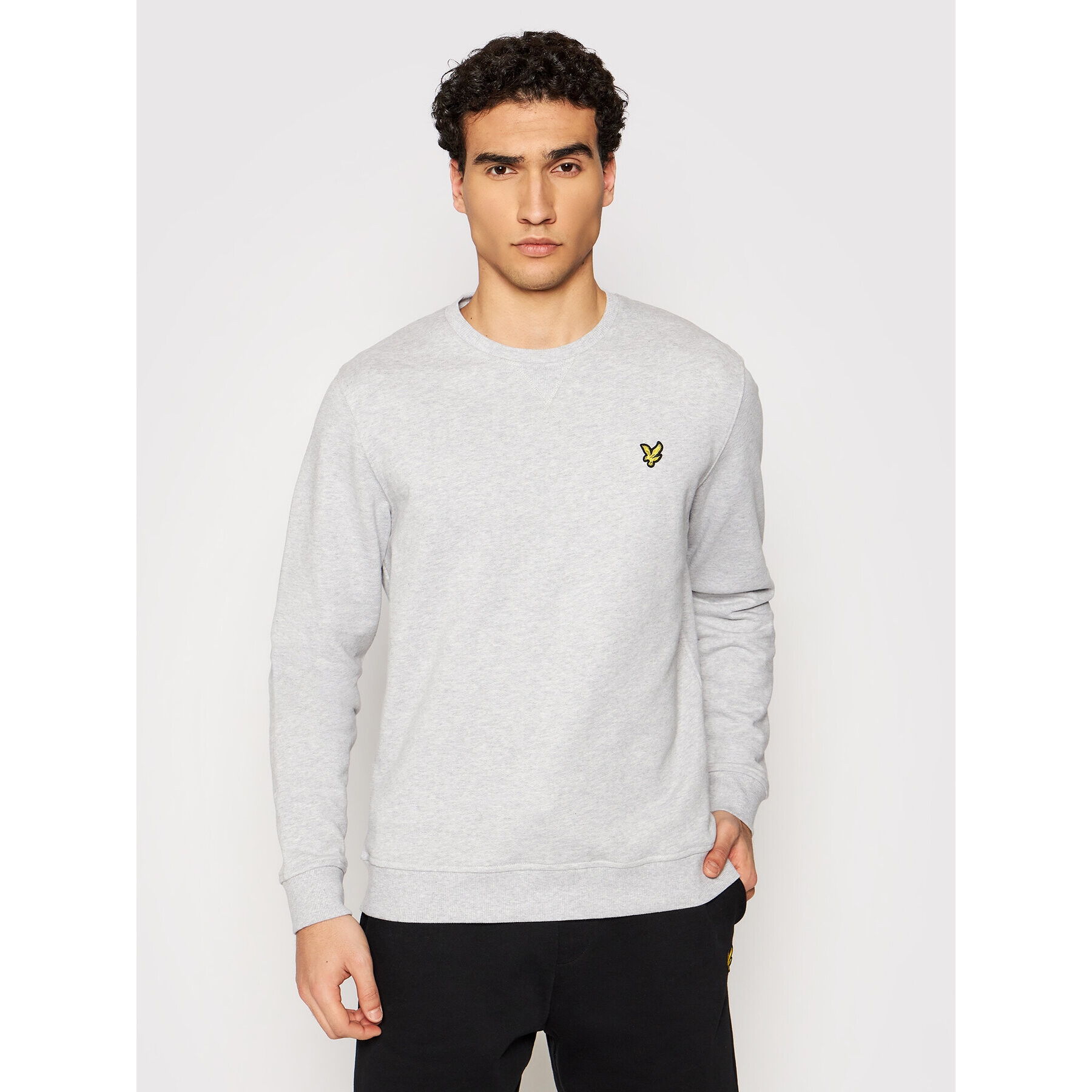 Lyle & Scott Pulóver Crew Neck ML424VTR Szürke Regular Fit - Pepit.hu