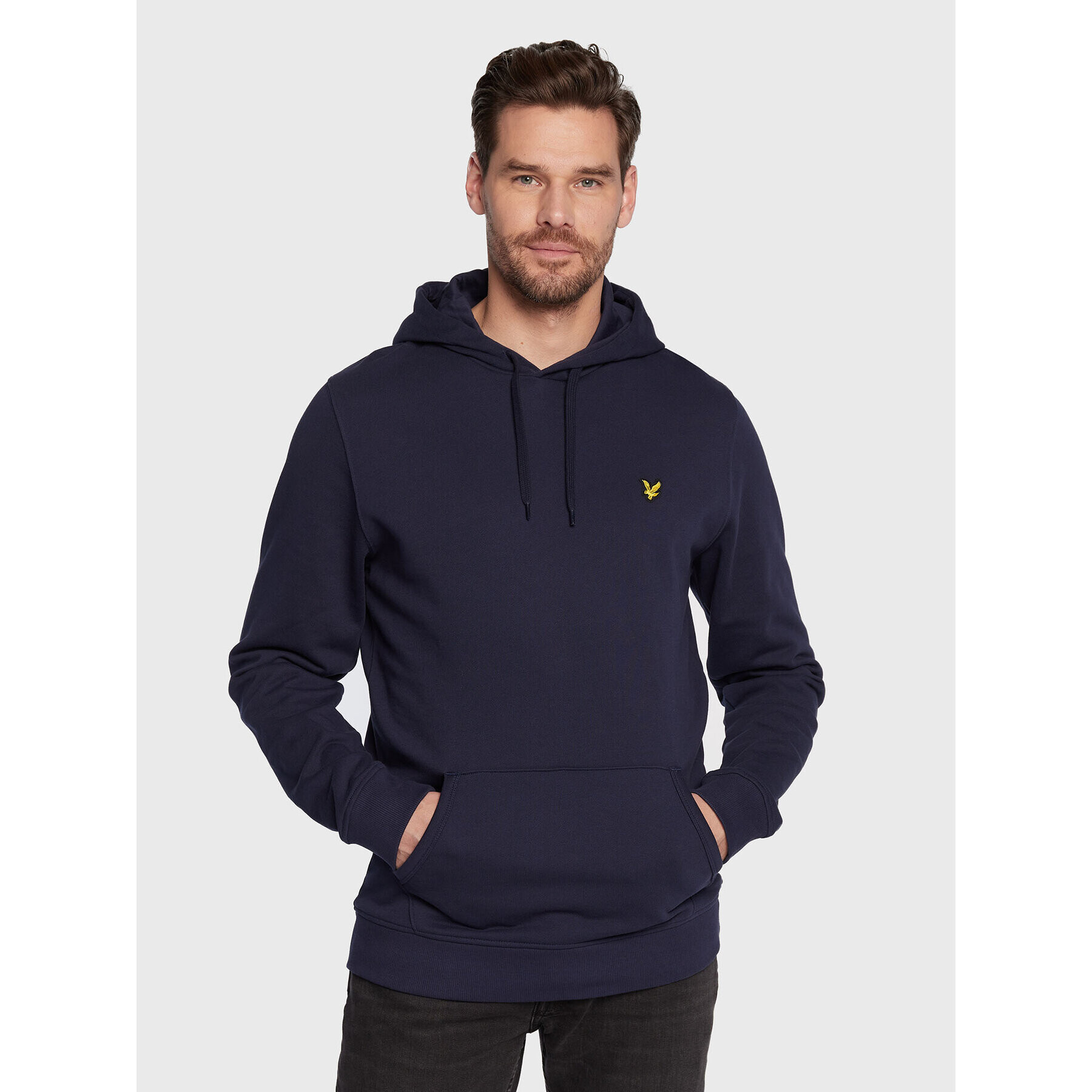 Lyle & Scott Pulóver ML416VOG Sötétkék Regular Fit - Pepit.hu