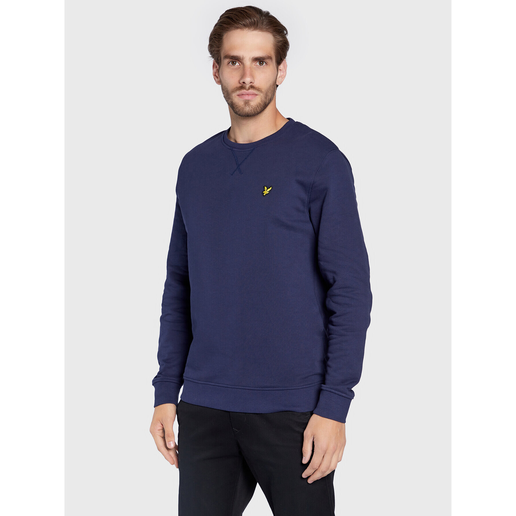 Lyle & Scott Pulóver ML424VOG Sötétkék Regular Fit - Pepit.hu