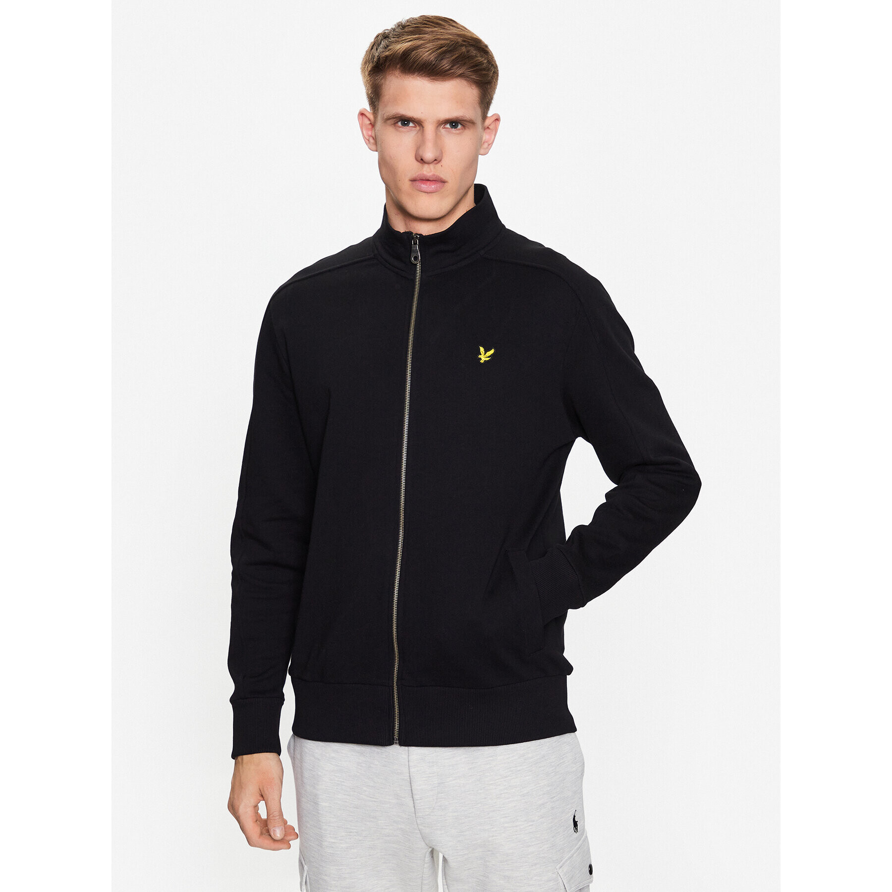 Lyle & Scott Pulóver Track Top ML1690V Fekete Regular Fit - Pepit.hu